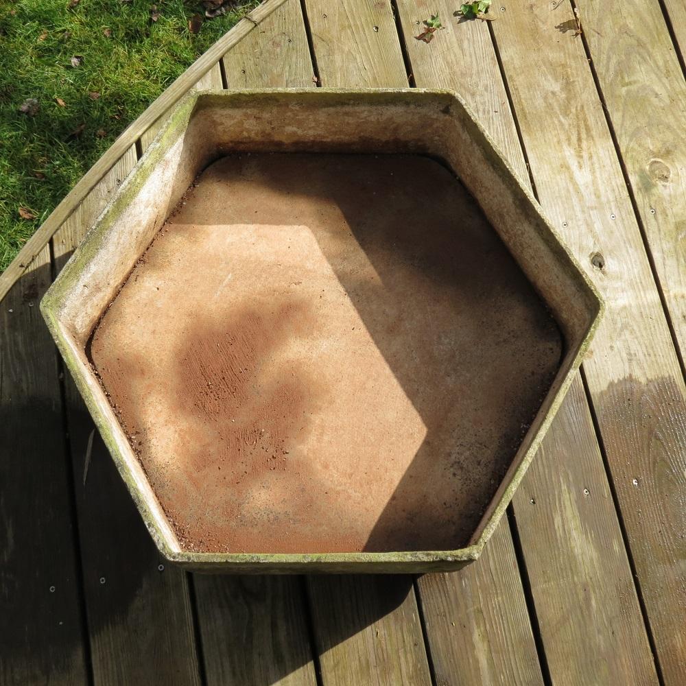 20th Century Willy Guhl 1970s Garden Planter Hexagonal Shape