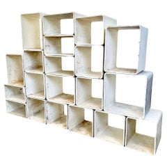 Willy Guhl 20 Piece Modular Concrete Bookcase, 1960s