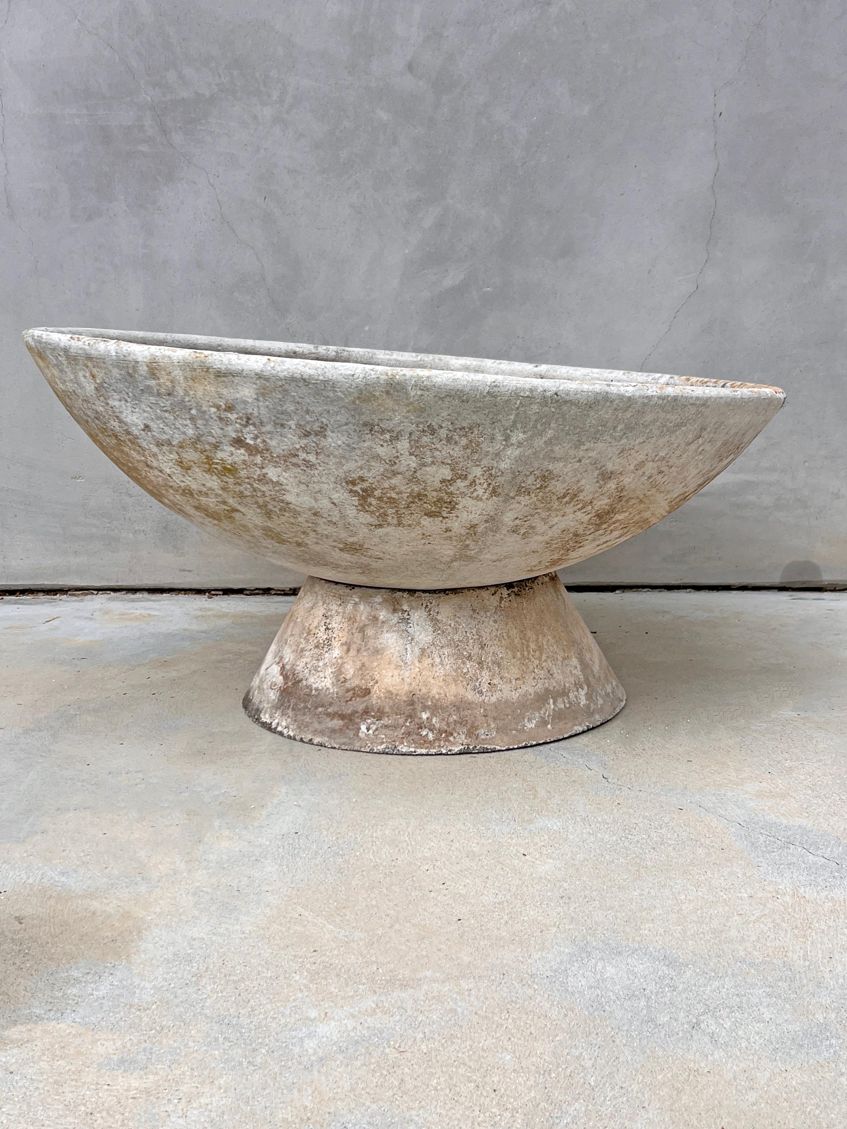 Svizzero Vaso a ciotola in cemento regolabile in 2 pezzi di Willy Guhl, Svizzera, anni '60 in vendita