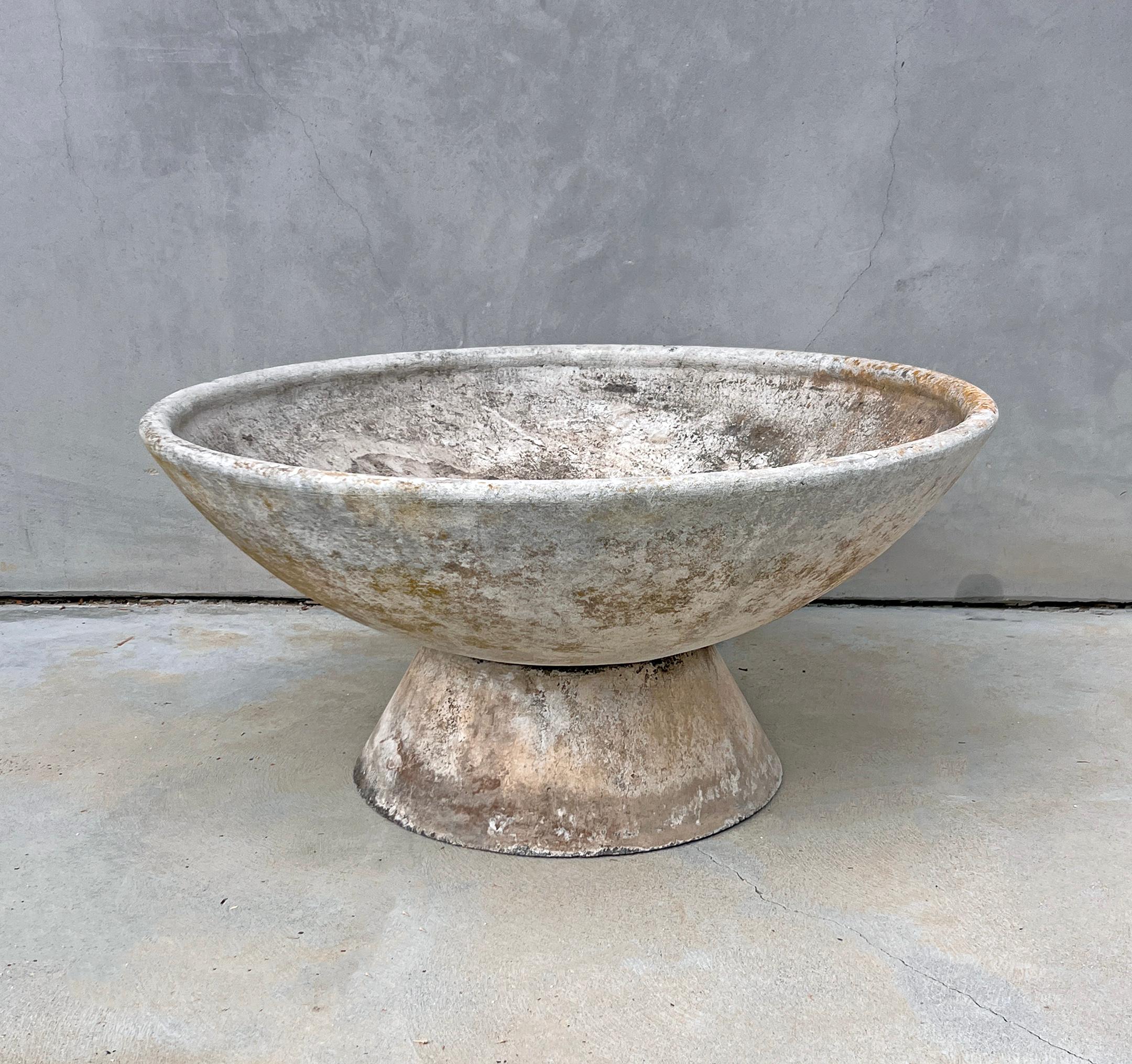 Metà XX secolo Vaso a ciotola in cemento regolabile in 2 pezzi di Willy Guhl, Svizzera, anni '60 in vendita