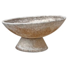 Willy Guhl 31" Adjustable 2 Piece Concrete Planter, Switzerland, 1960's