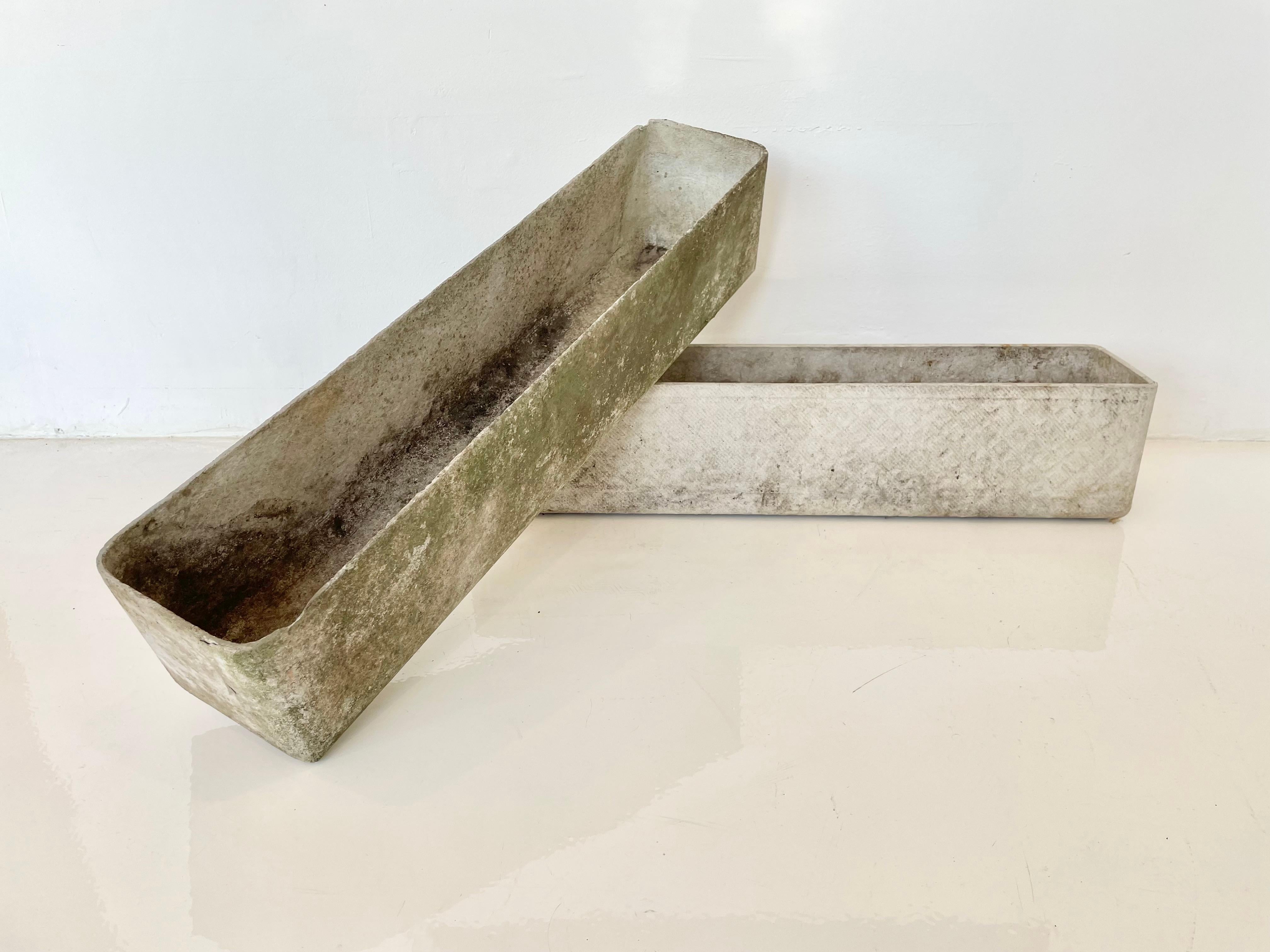 Concrete trough planters by Swiss architect Willy Guhl. Just under 32