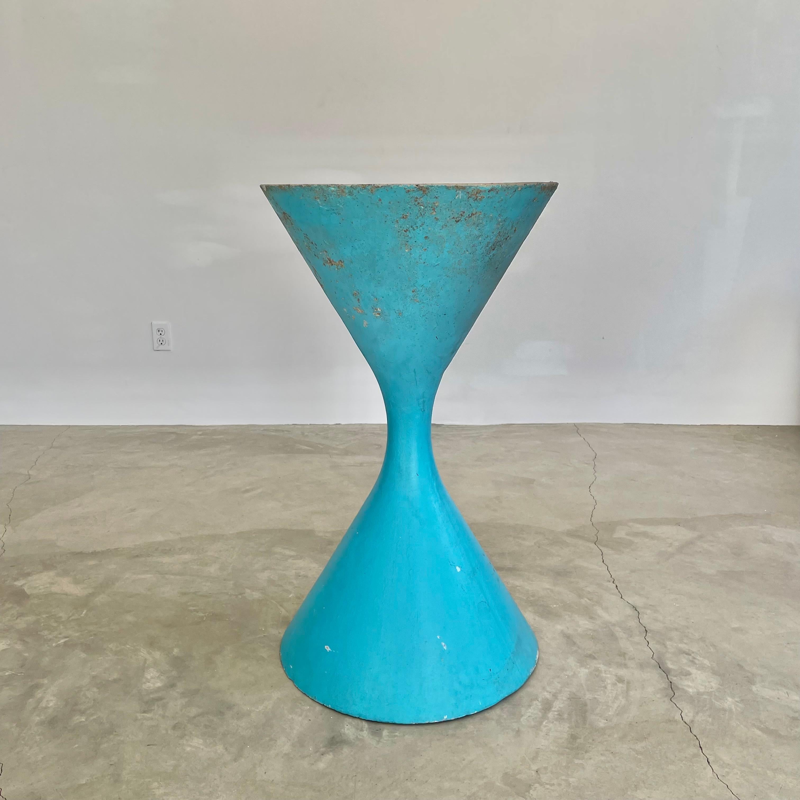 Willy Guhl Jardinière Diabolo Turquoise 37