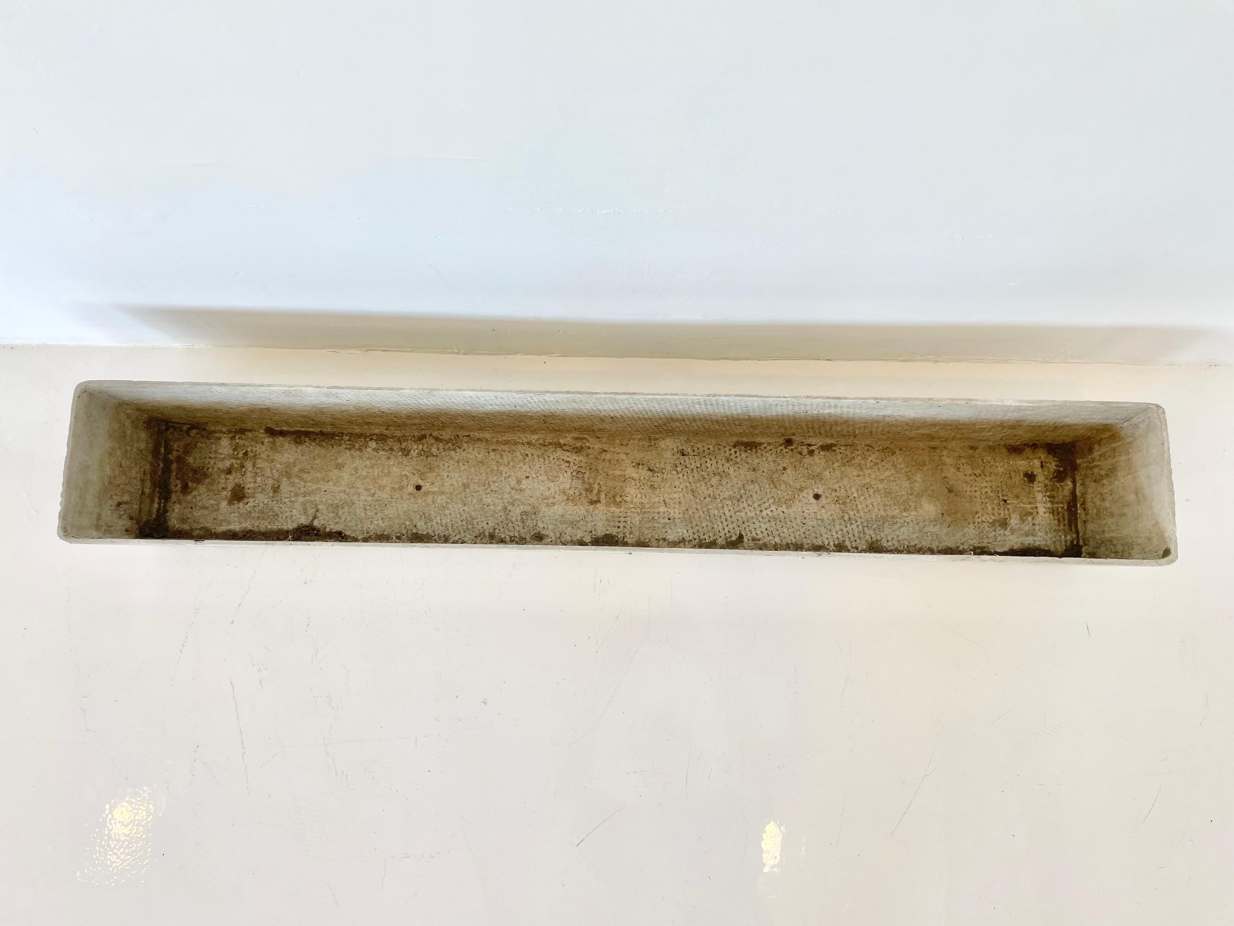 Mid-20th Century Willy Guhl Concrete Trough Planter 