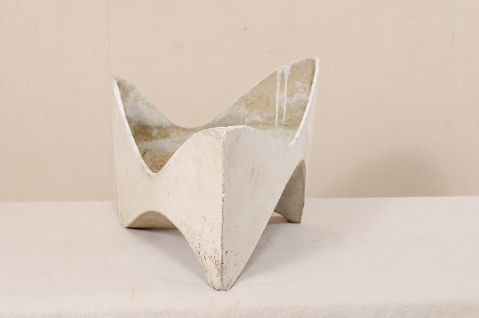 20th Century Willy Guhl Abstract Triangular Eternite Planter, Mid-Century