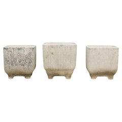Willy Guhl Attributed Cast Cement Outdoor Planter