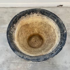 Willy Guhl Black Concrete Cone Flower Pot, 1960s Switzerland