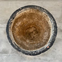 Willy Guhl Black Concrete Cone Flower Pot, 1960s Switzerland