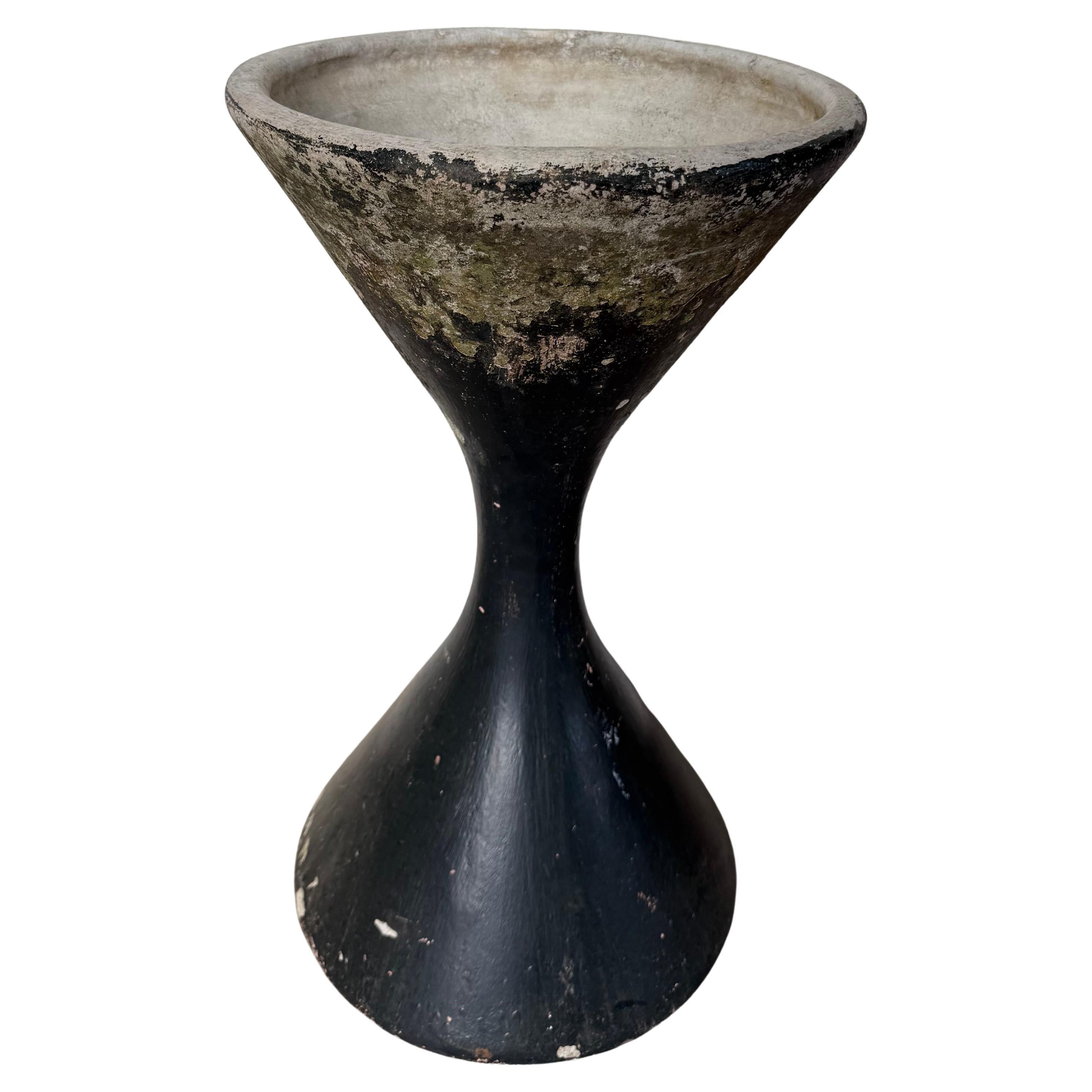 Jardinière Diabolo peinte en noir de Willy Guhl