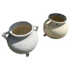 Pareja suiza del siglo XX de jardineras de caldero o marmitas de Willy Guhl