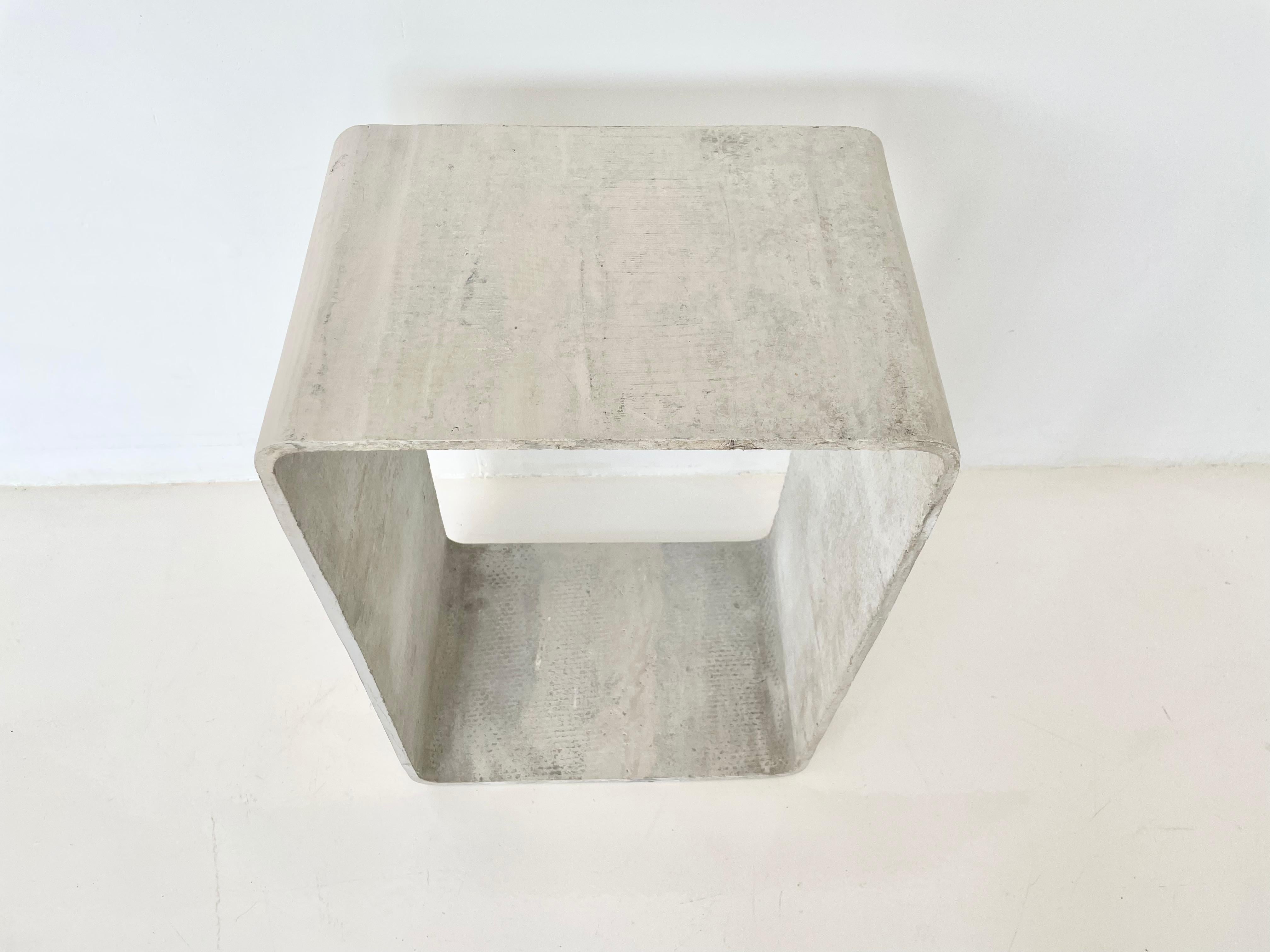 concrete cube side table
