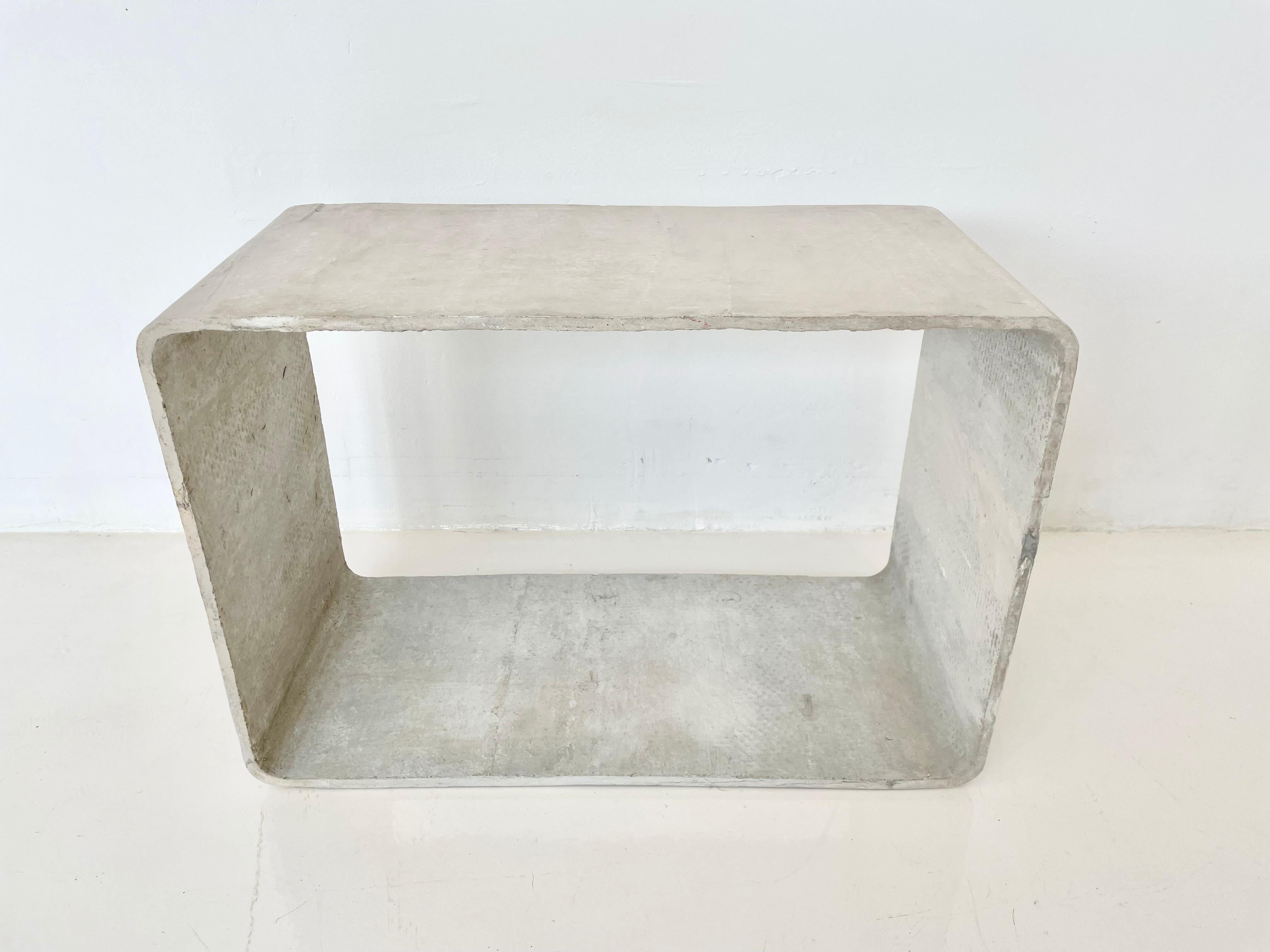 Swiss Willy Guhl Cement Cube Side Table