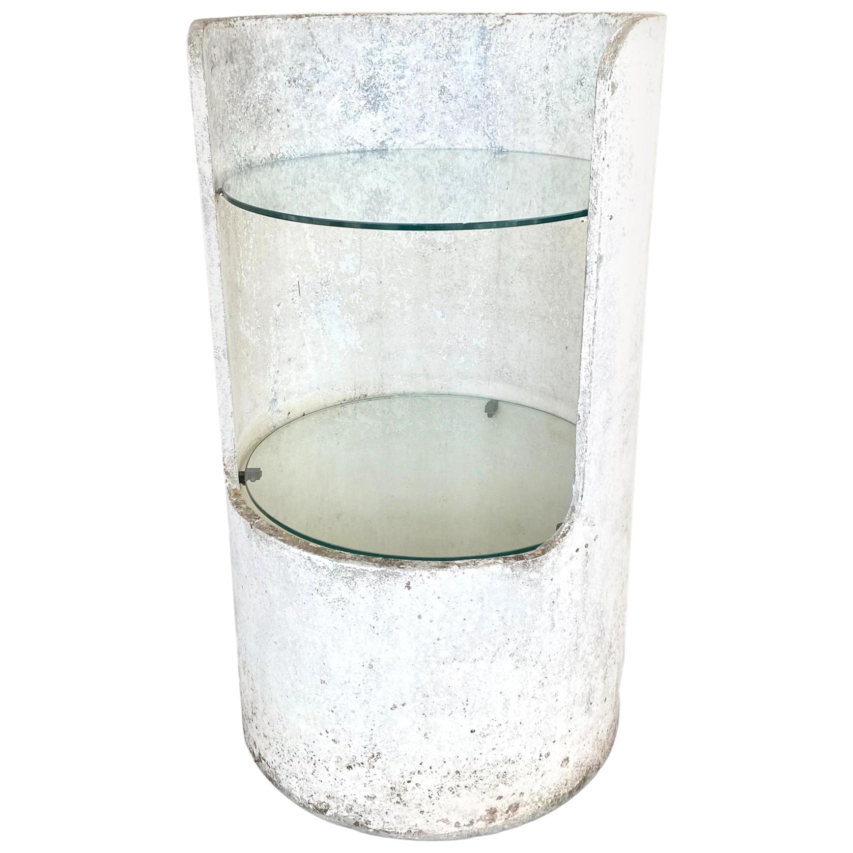 Willy Guhl Concrete and Glass Side Table