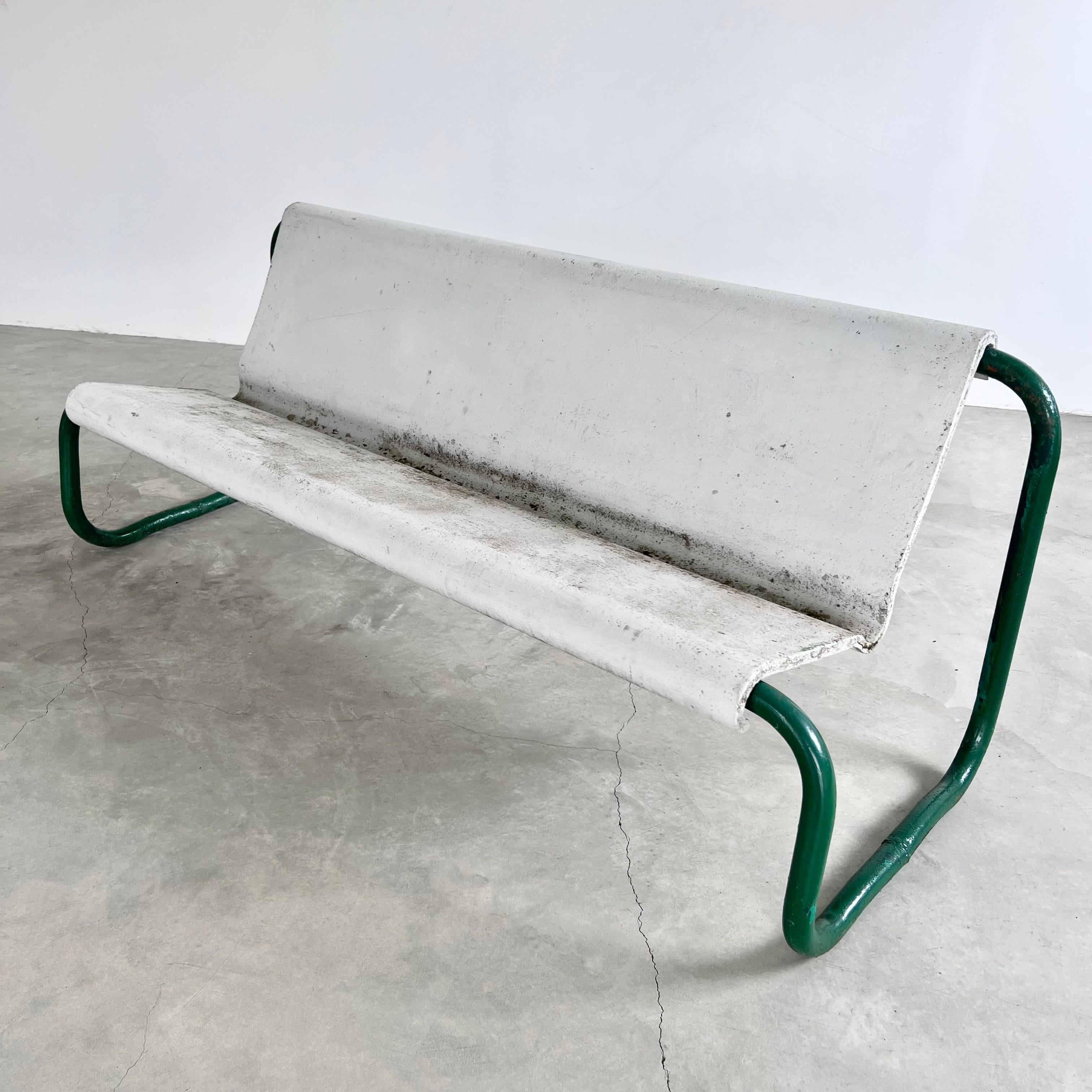 Willy Guhl Concrete and Steel Floating Bench, 1960s Switzerland For Sale 1