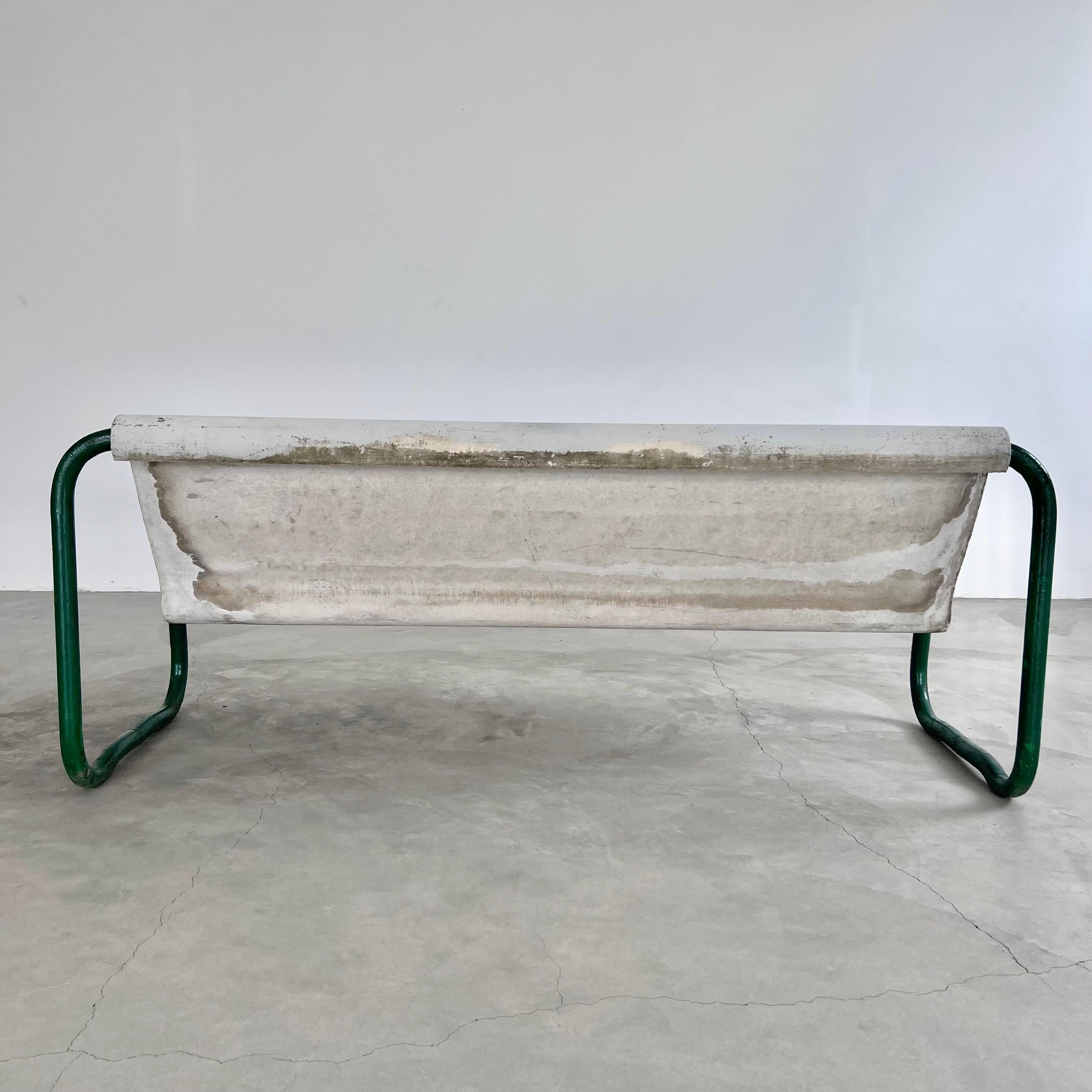 Willy Guhl Concrete and Steel Floating Bench, 1960s Switzerland For Sale 2
