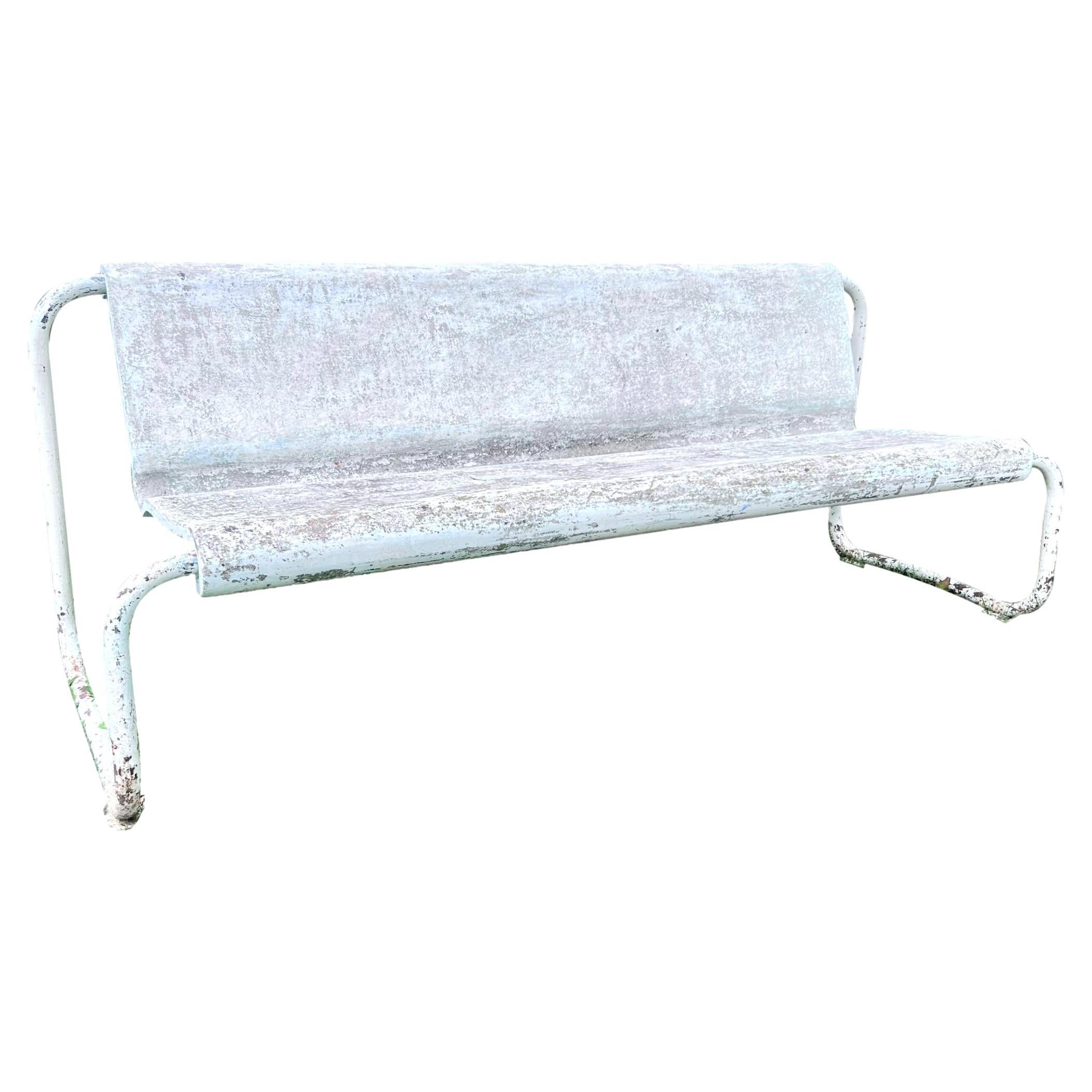 Willy Guhl Concrete and Steel Floating Bench, 1960s Switzerland For Sale