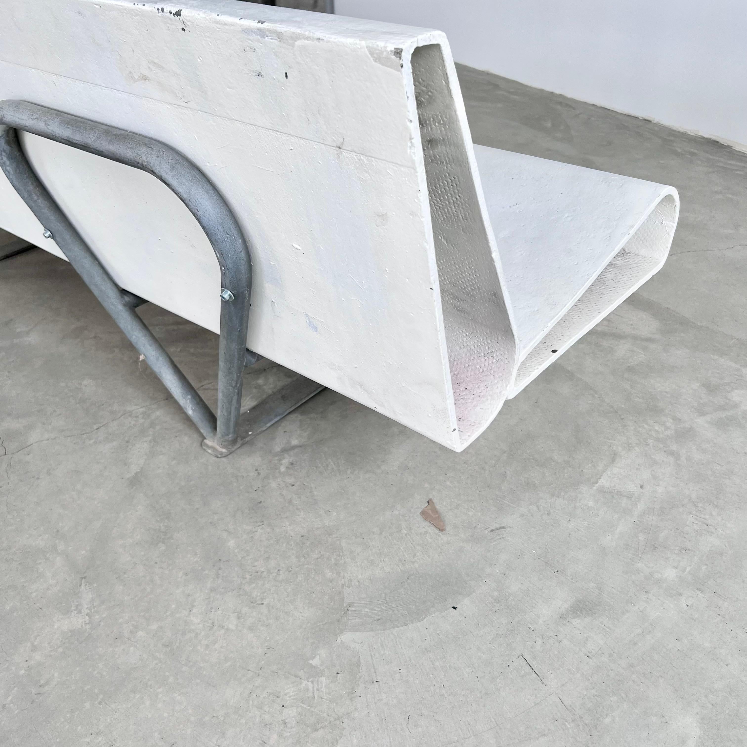 Willy Guhl Concrete and Steel Ribbon Bench, 1960s Switzerland 4