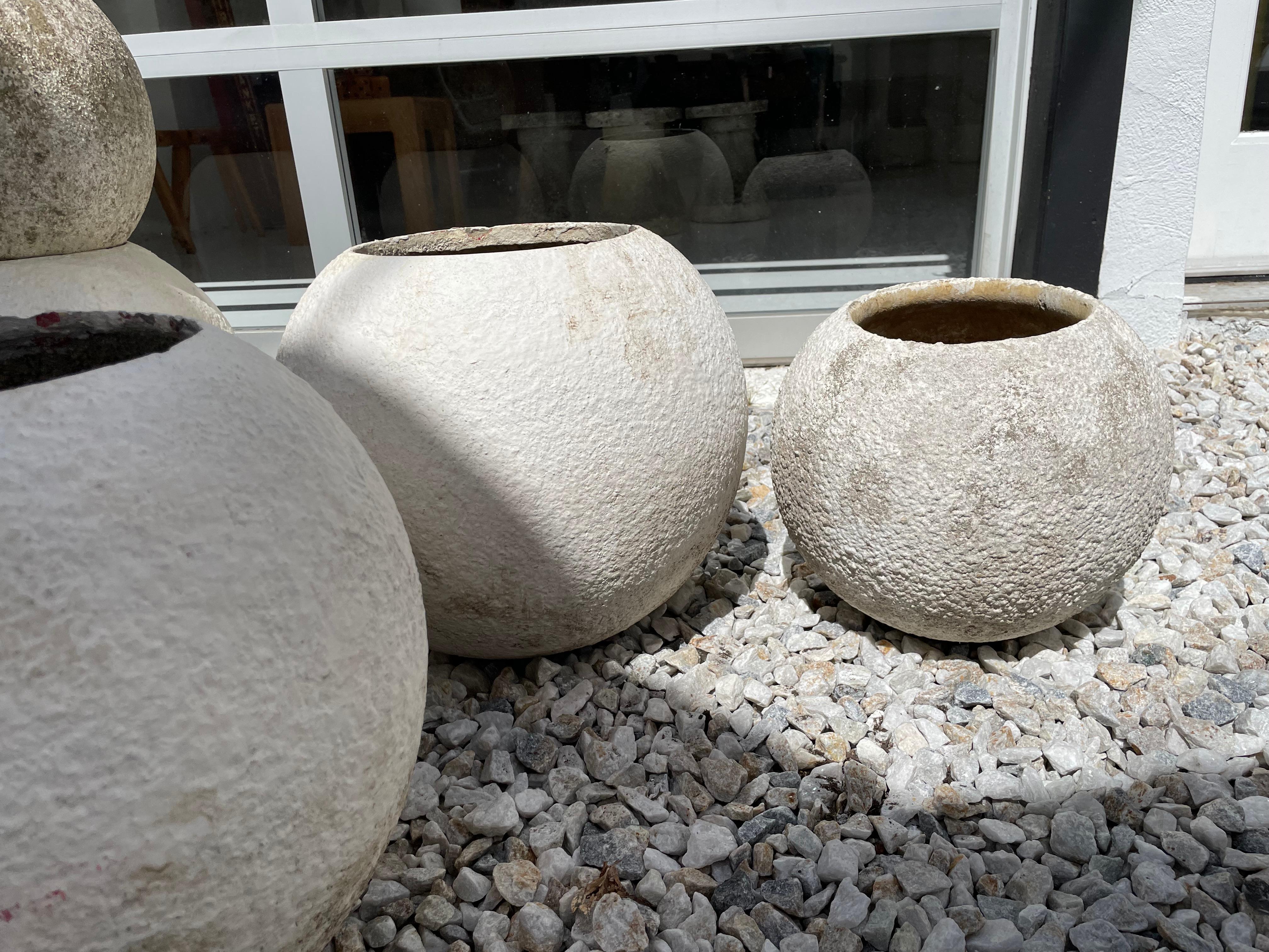 Swiss Concrete Ball Planters, 1960s For Sale 1