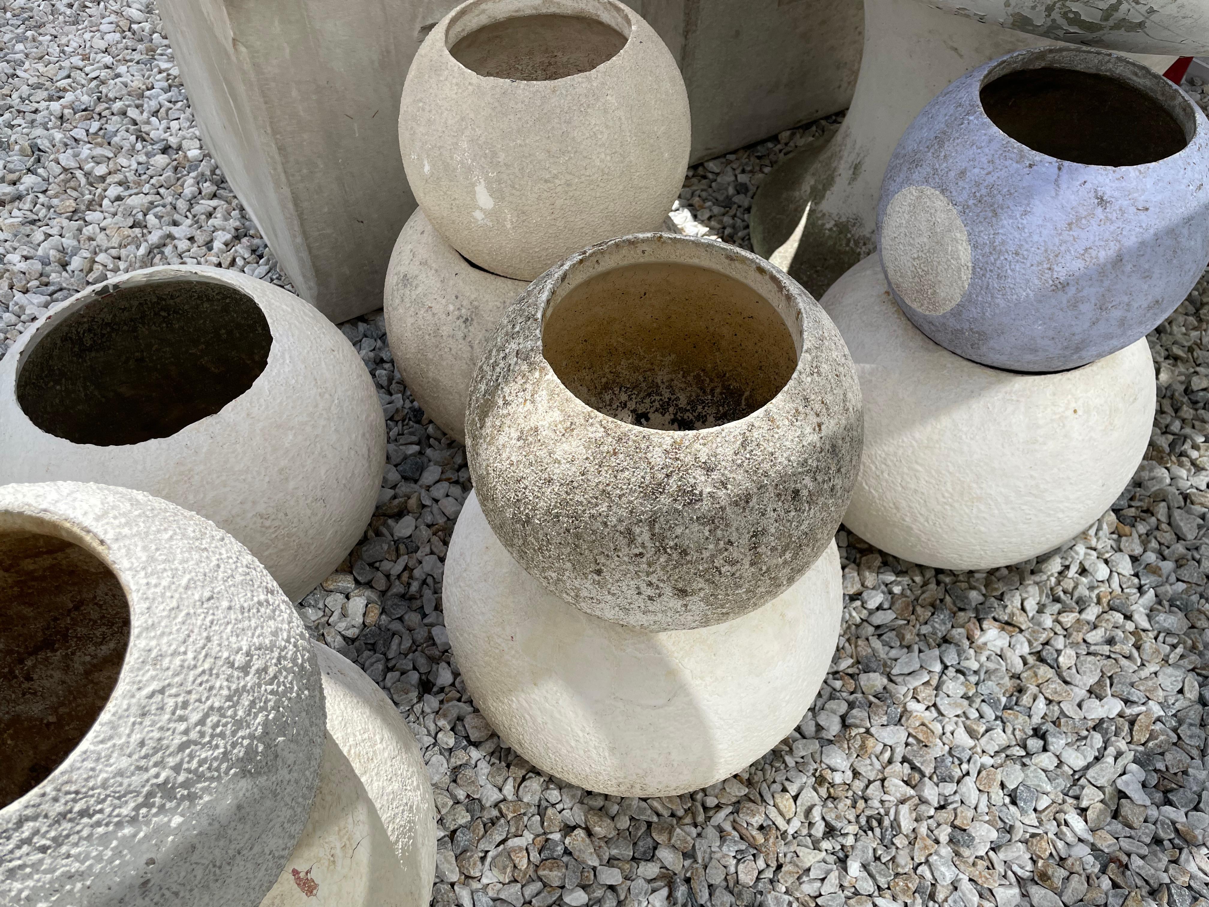 Swiss Concrete Ball Planters, 1960s For Sale 3