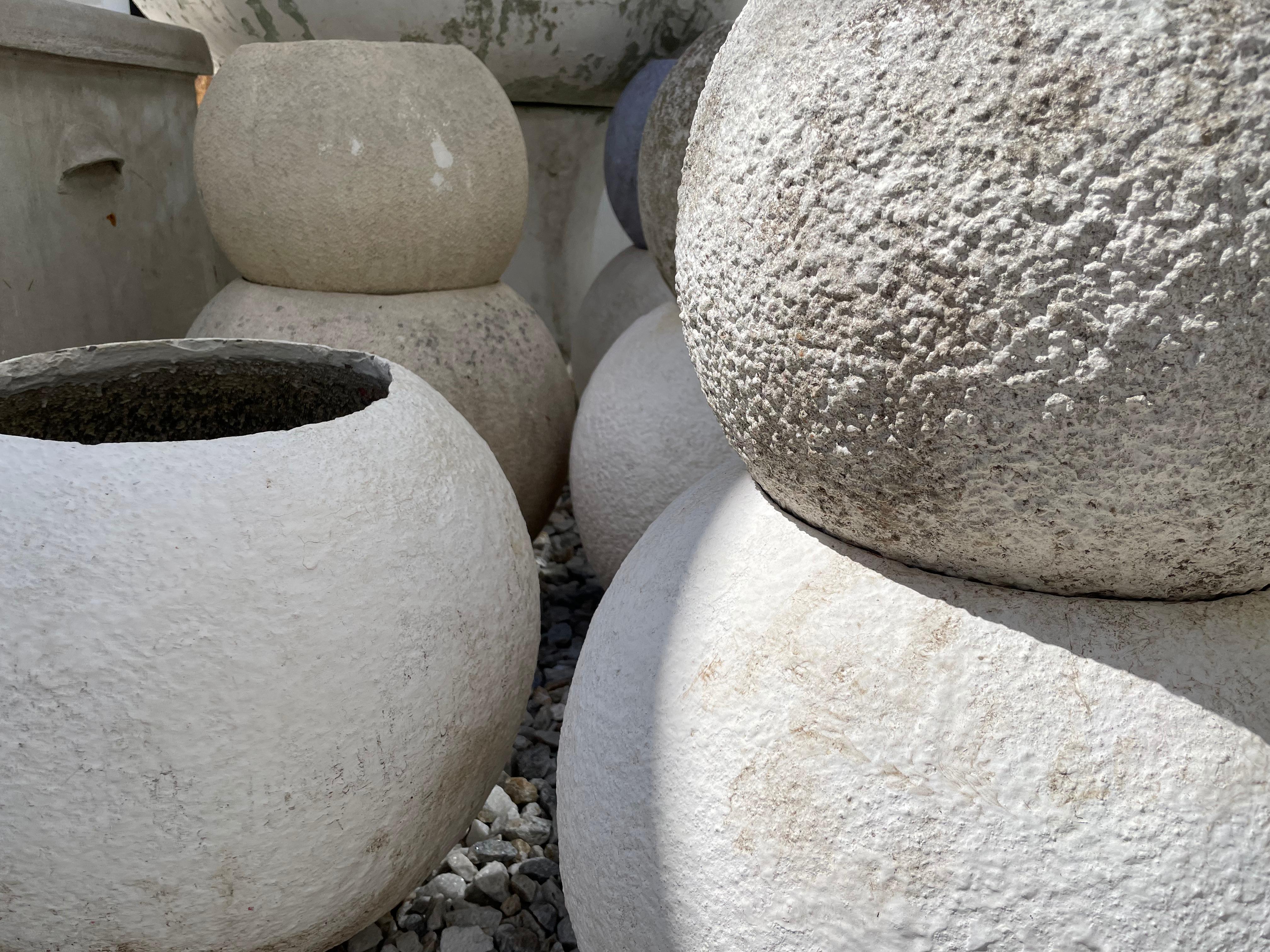 Swiss Concrete Ball Planters, 1960s For Sale 4