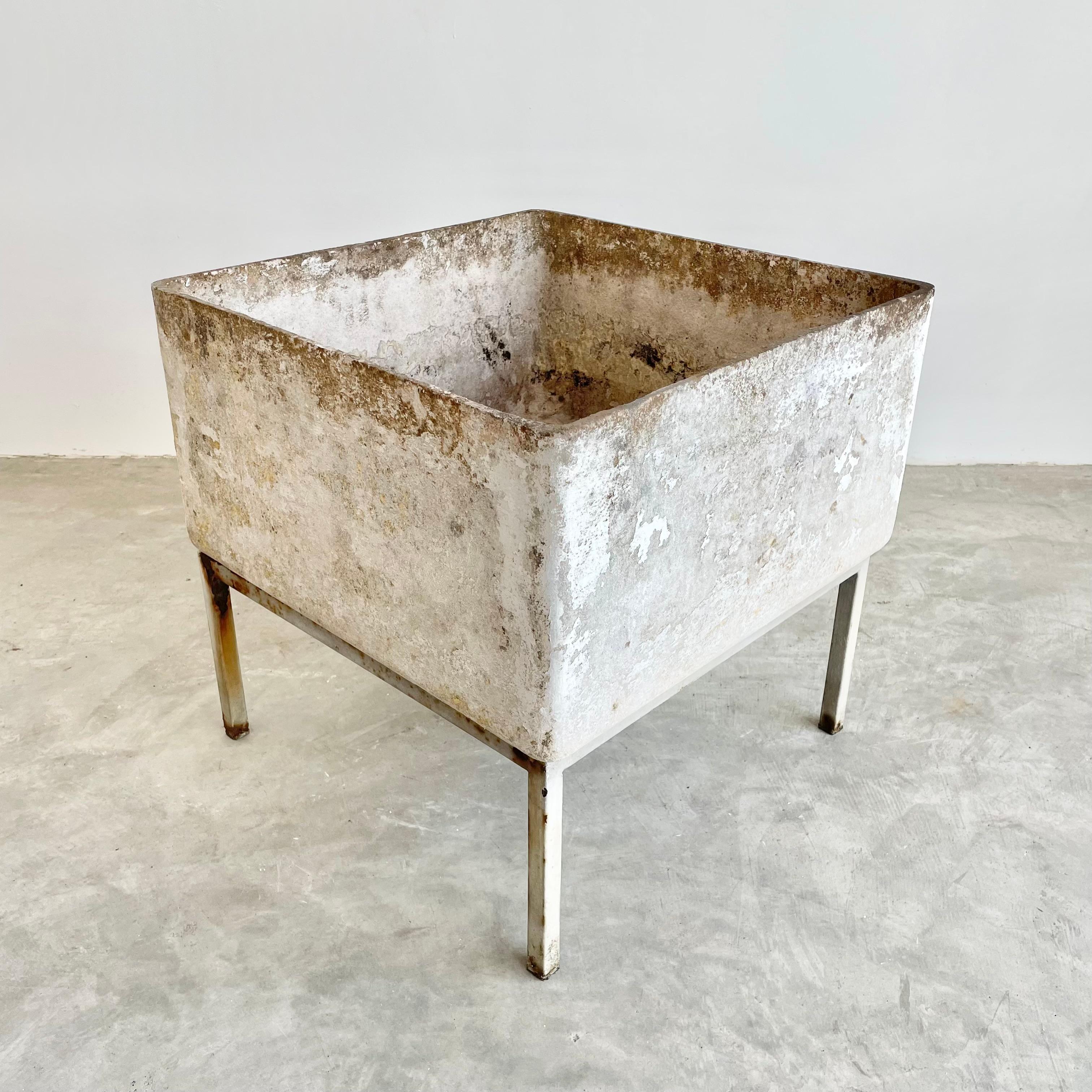 Willy Guhl Concrete Box Planter on Metal Stand, 1970s Switzerland For Sale 2