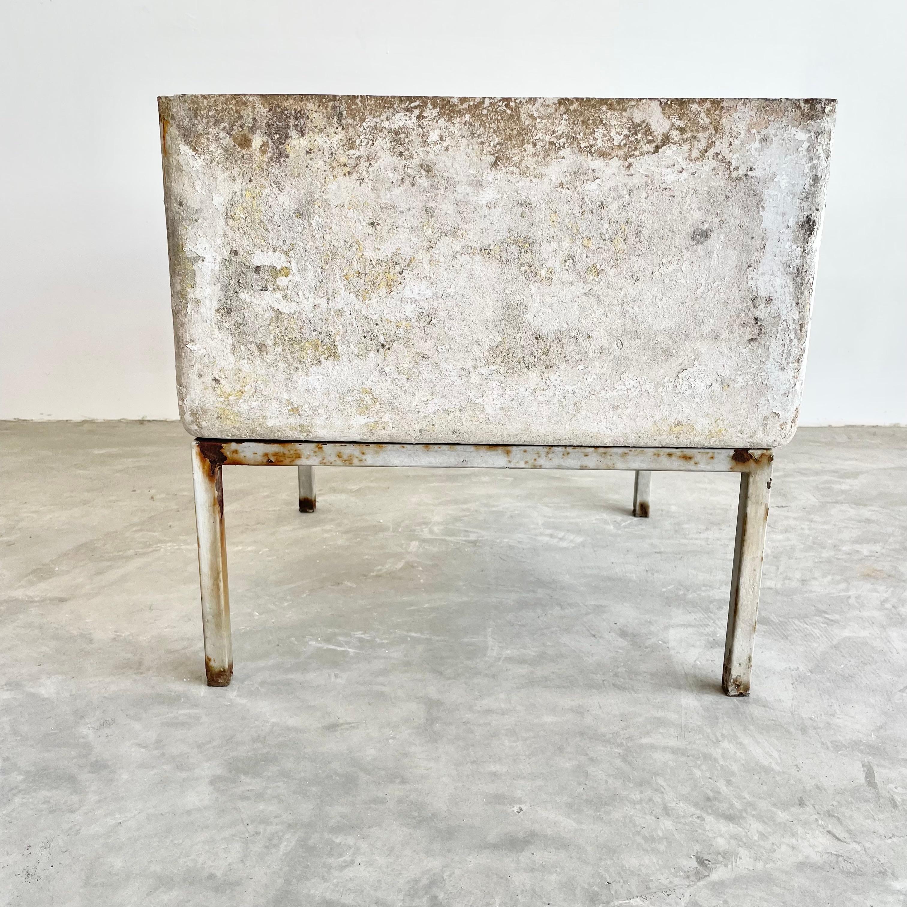 Willy Guhl Concrete Box Planter on Metal Stand, 1970s Switzerland For Sale 3