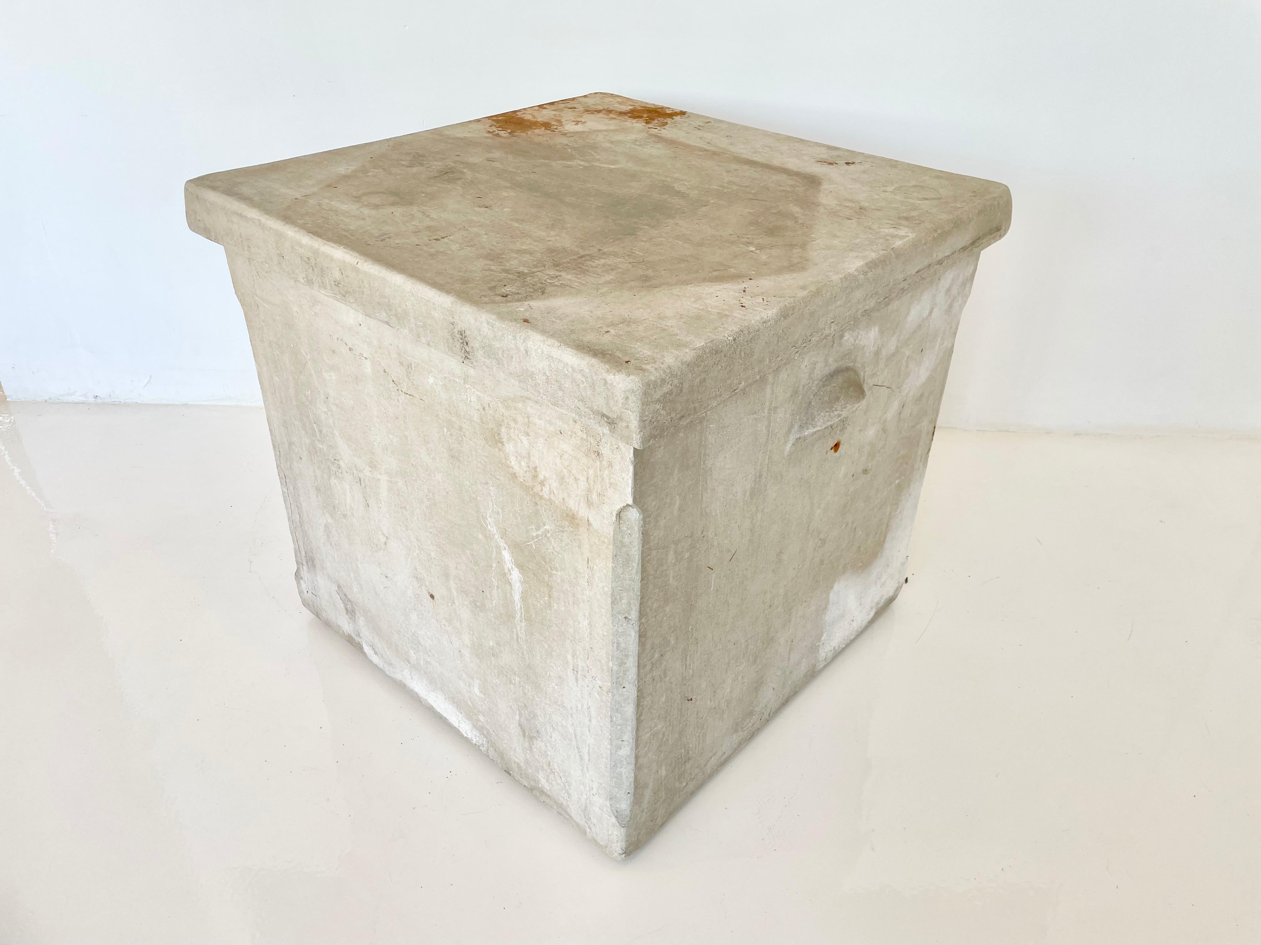 Cement Willy Guhl Concrete Box with Lid, 1960s Switzerland For Sale