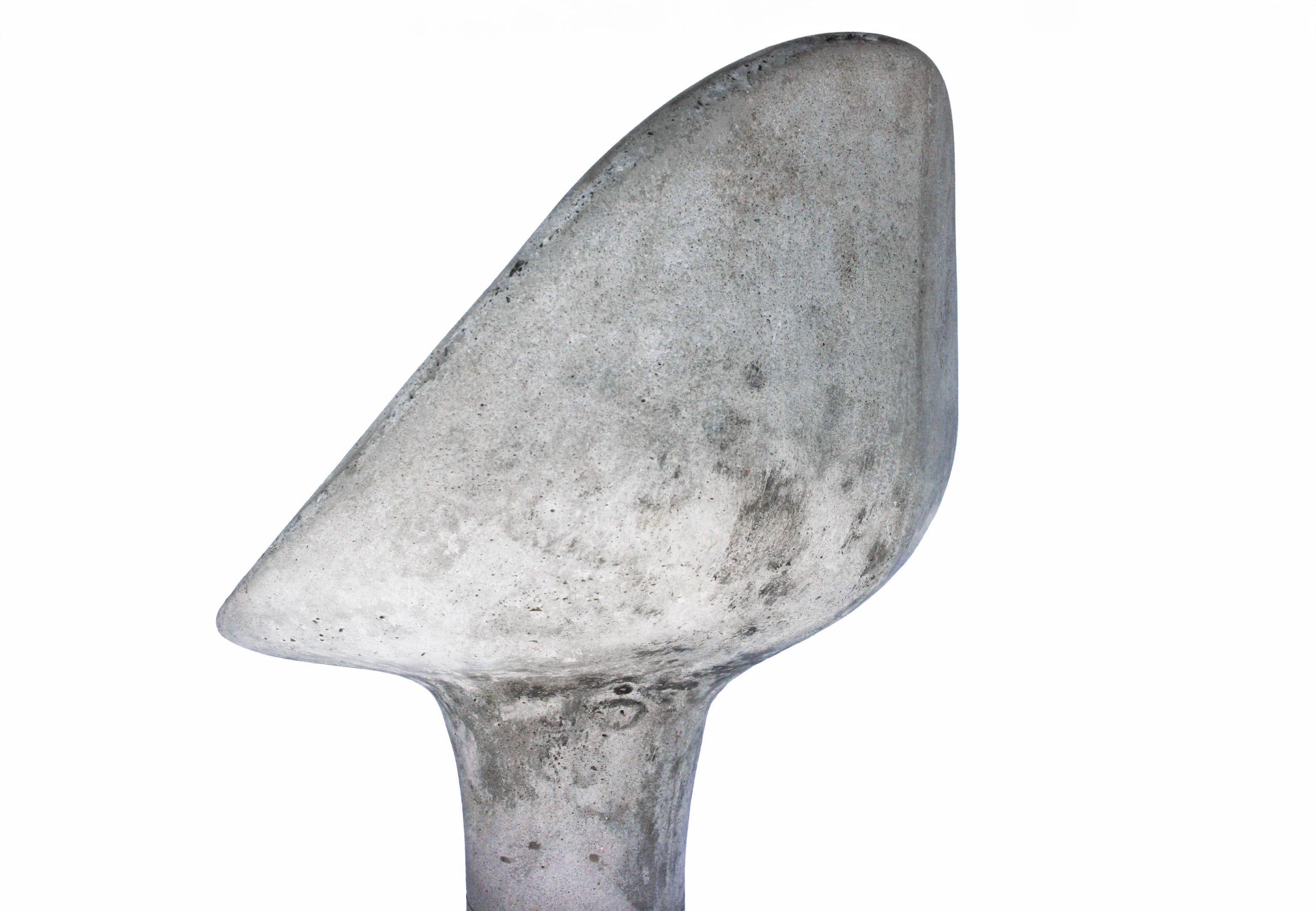 Willy Guhl Concrete Chairs Pair In Excellent Condition For Sale In LAGUNA BEACH, CA