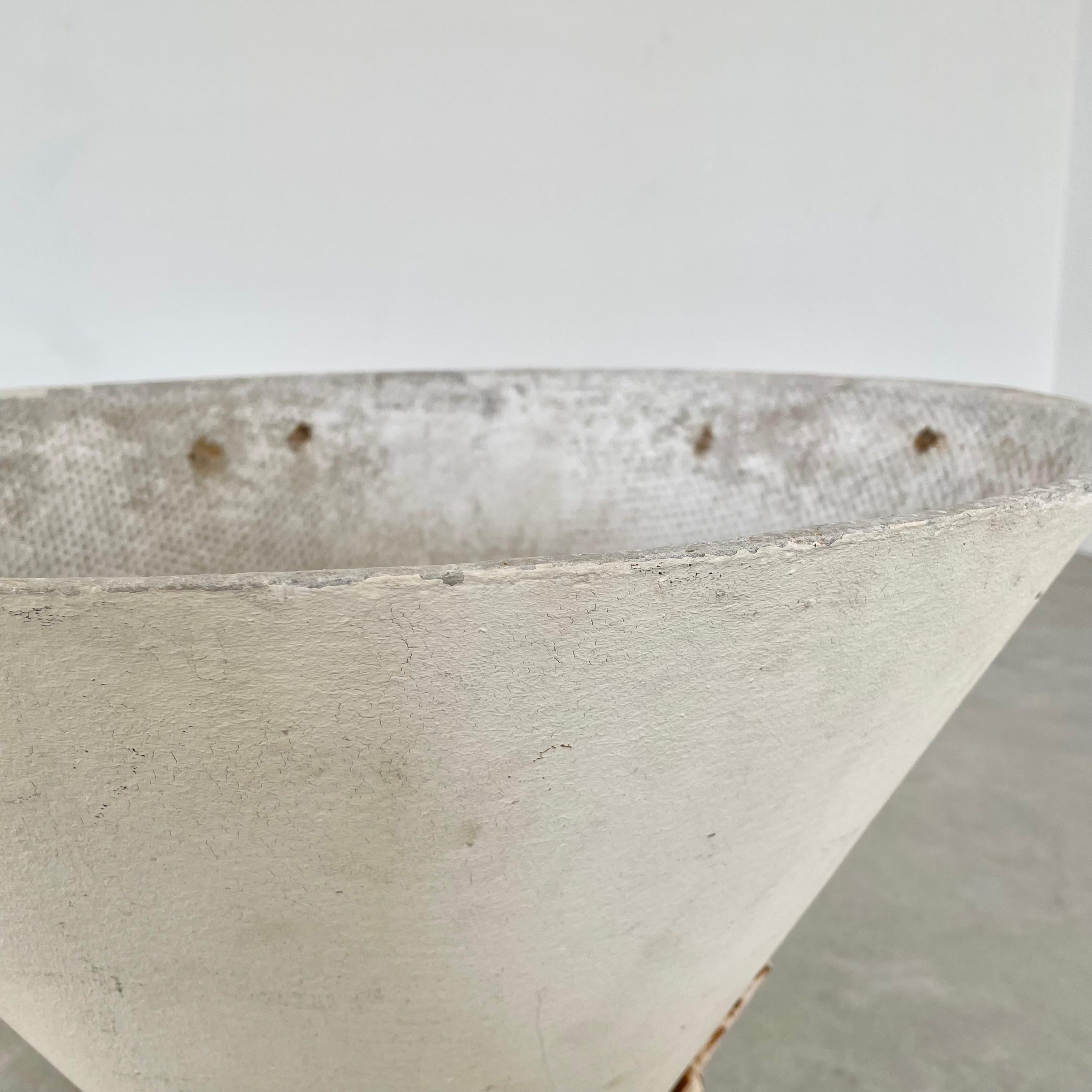 Willy Guhl Concrete Cone Planter on Iron Stand 4