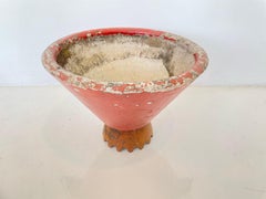 Willy Guhl Concrete Cone Planter with Metal Base