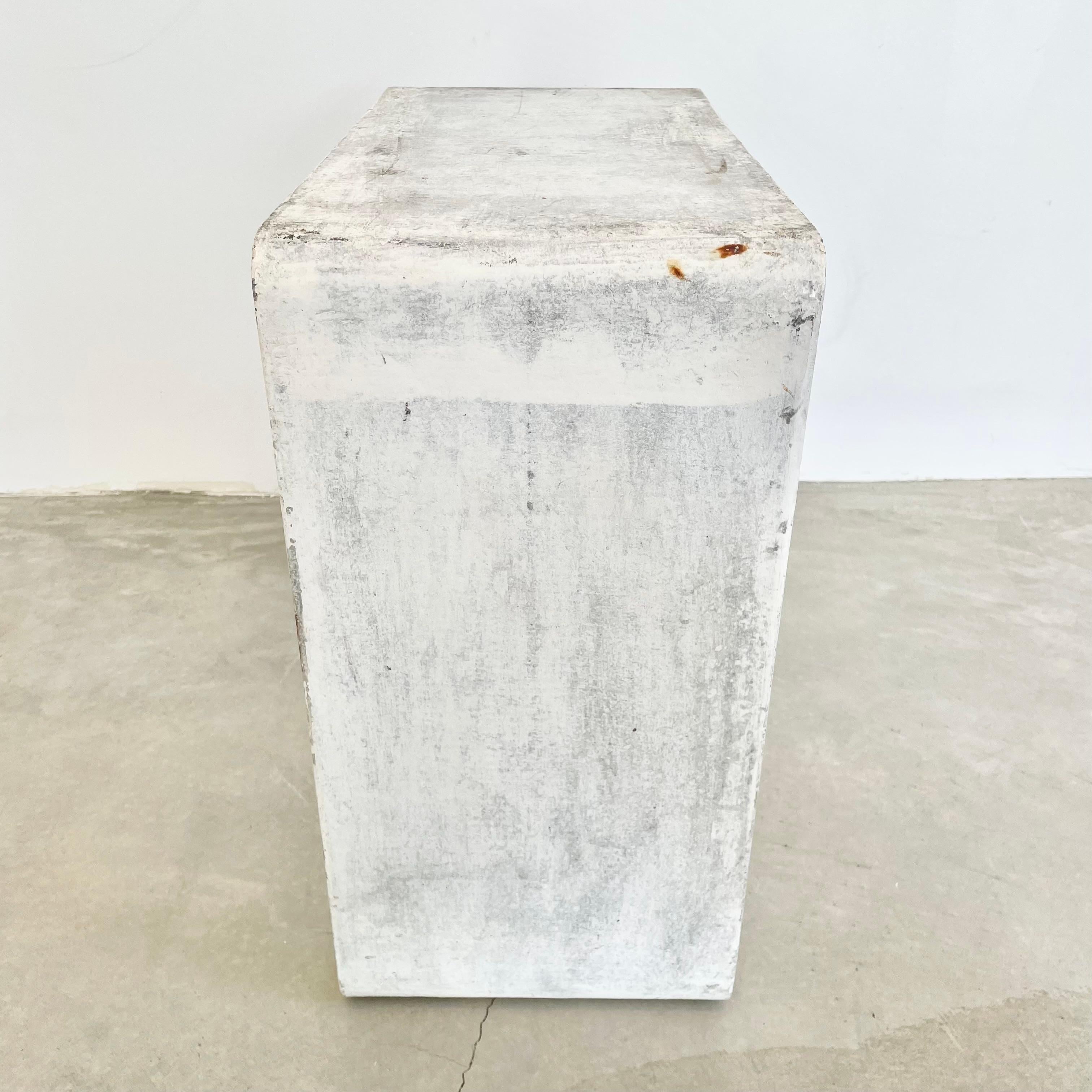 Mid-Century Modern Willy Guhl Concrete Cube Side Table, 1960s Switzerland For Sale