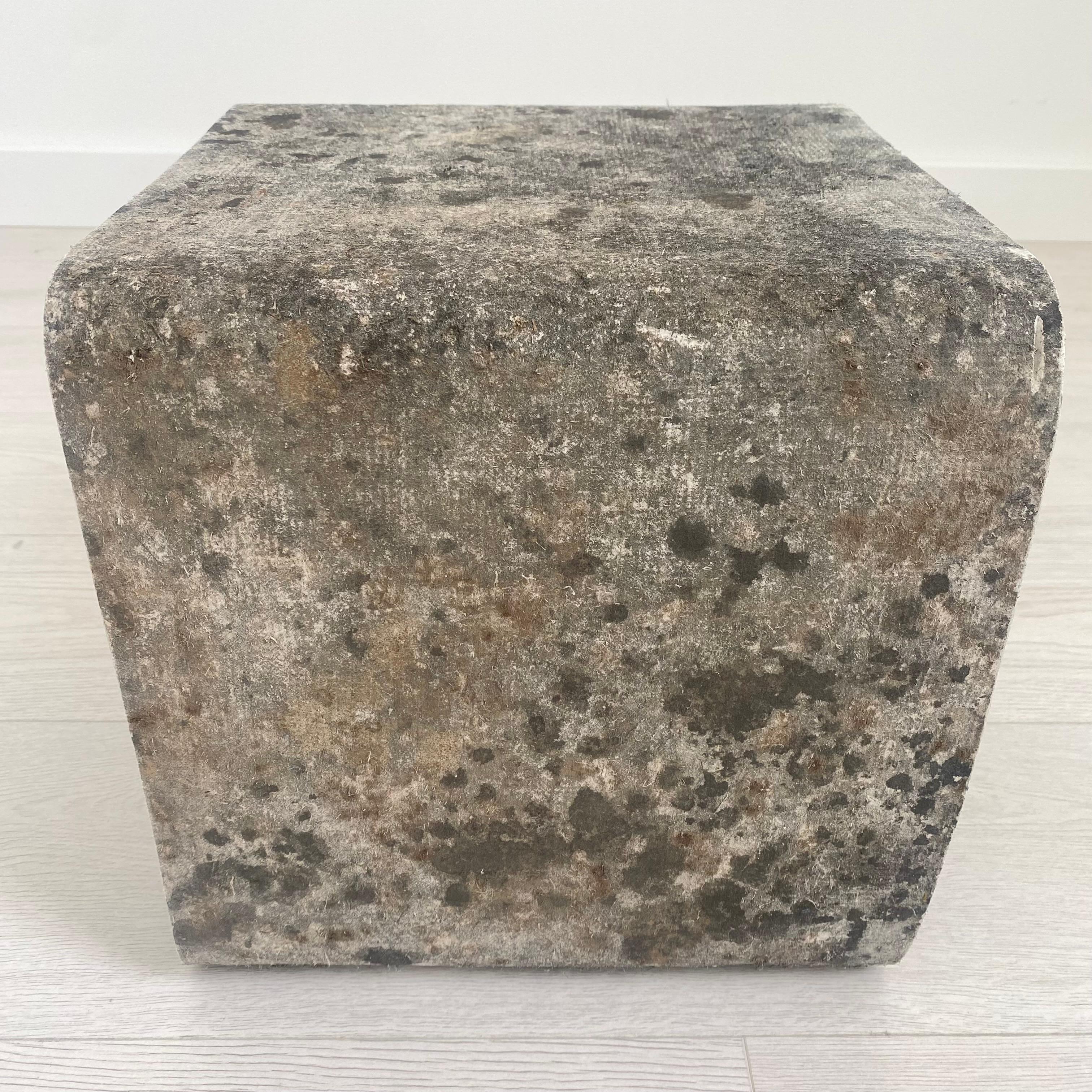 Swiss Willy Guhl Concrete Cube Side Table, 1960s Switzerland  For Sale