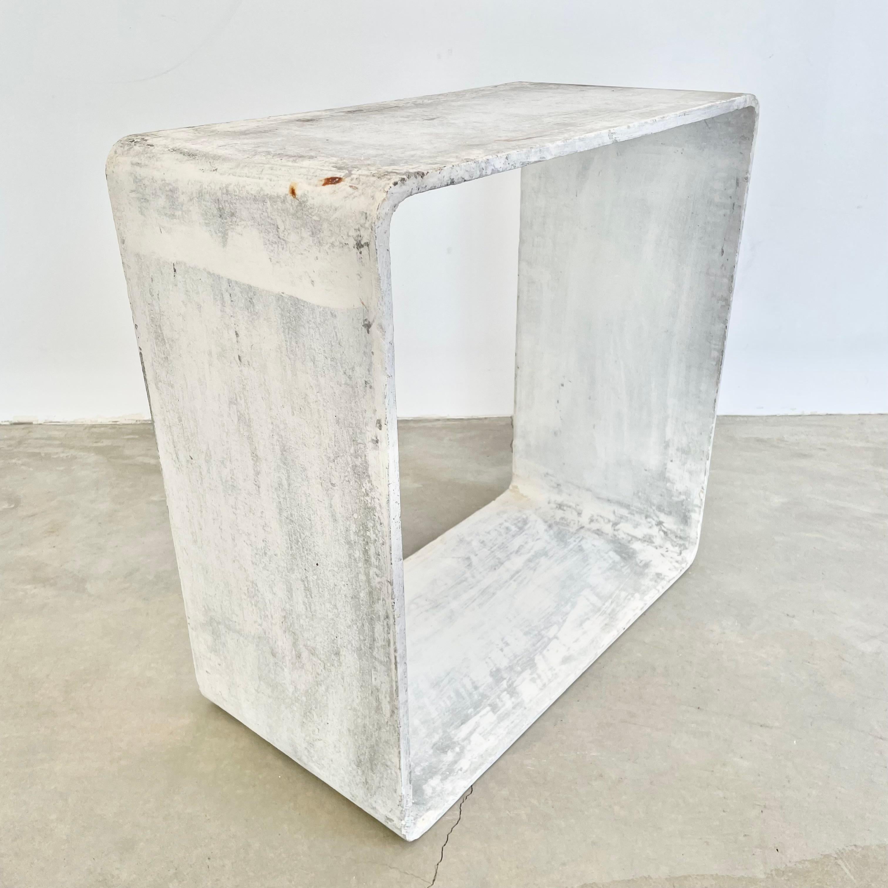 Swiss Willy Guhl Concrete Cube Side Table, 1960s Switzerland For Sale
