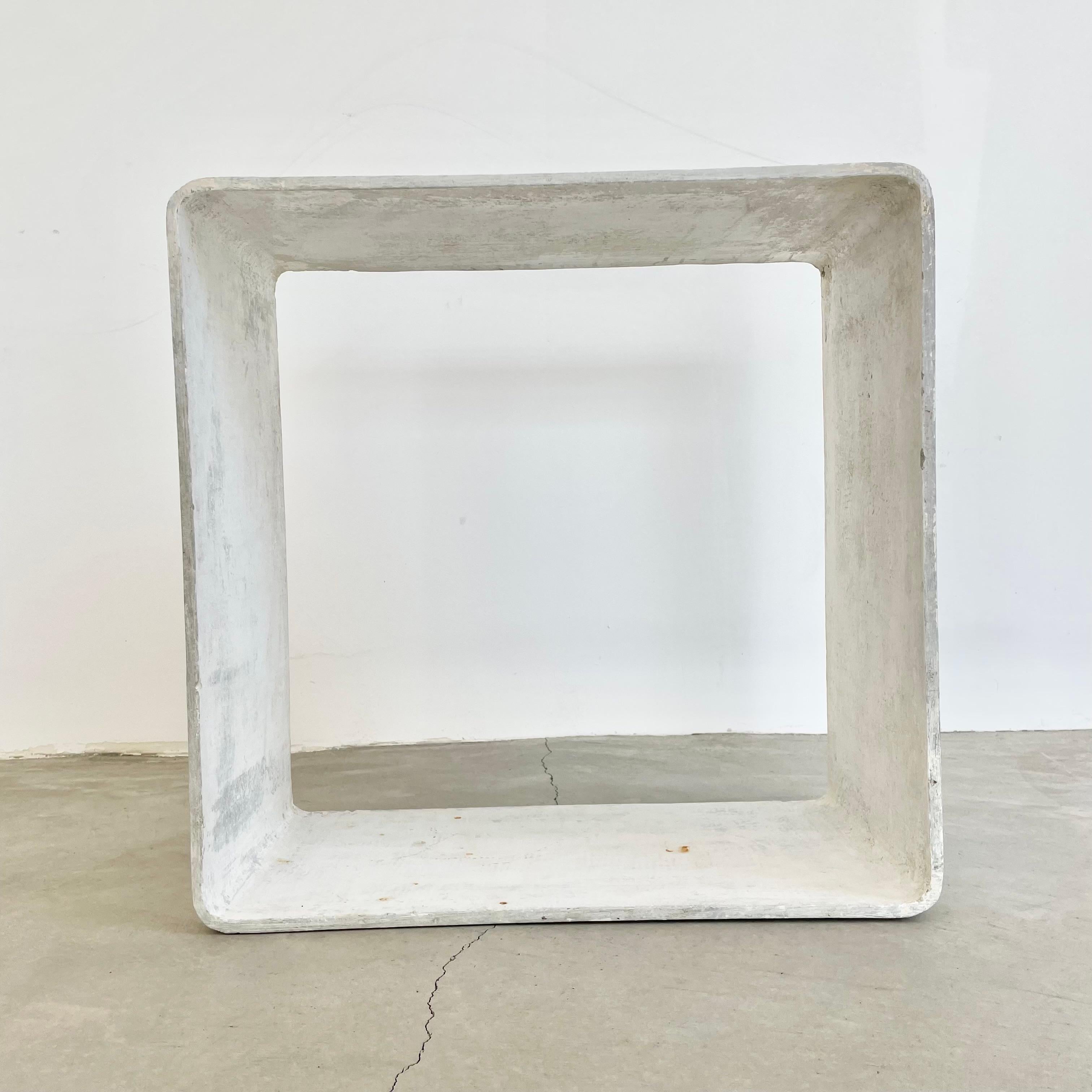 Willy Guhl Concrete Cube Side Table, 1960s Switzerland In Good Condition For Sale In Los Angeles, CA