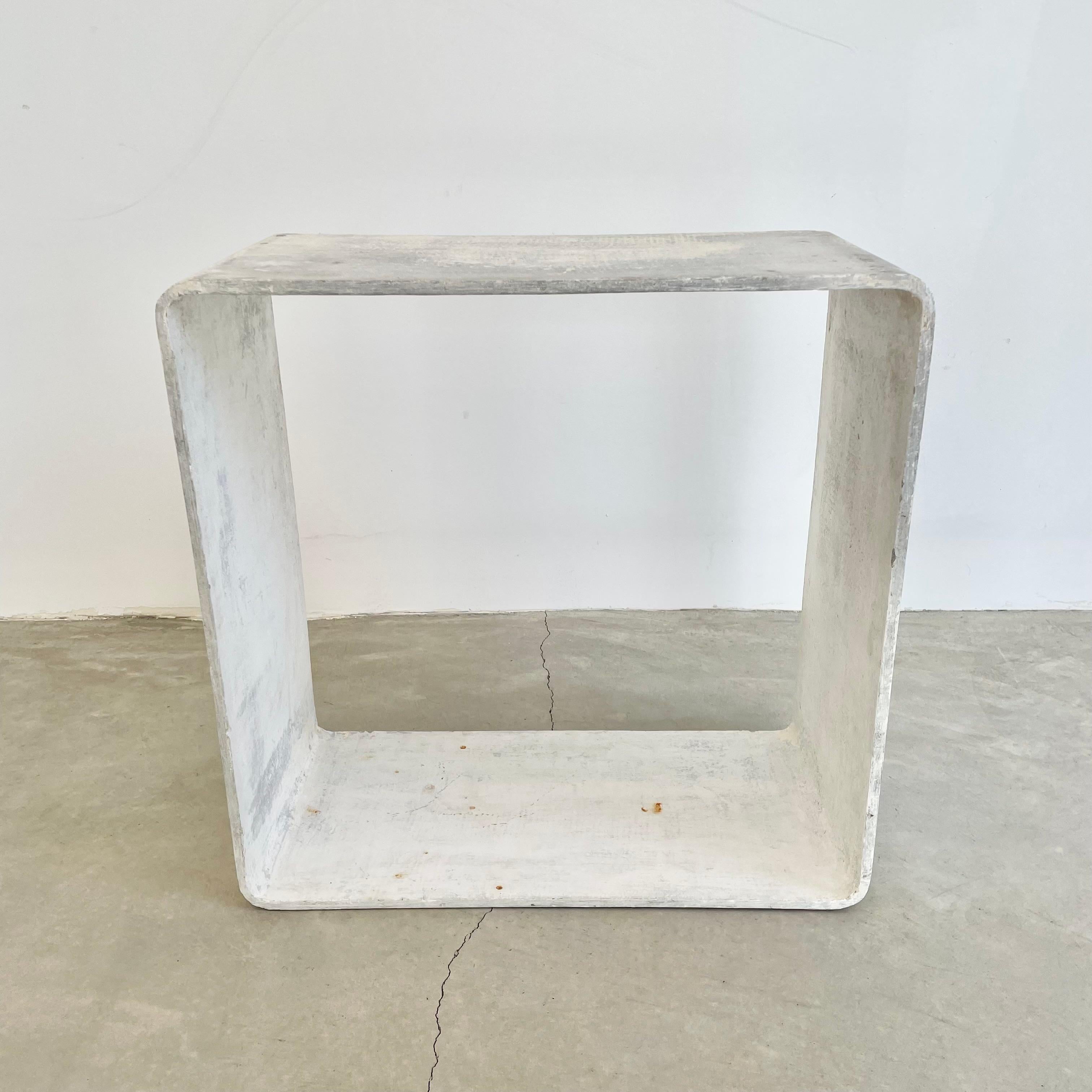 Mid-20th Century Willy Guhl Concrete Cube Side Table, 1960s Switzerland For Sale