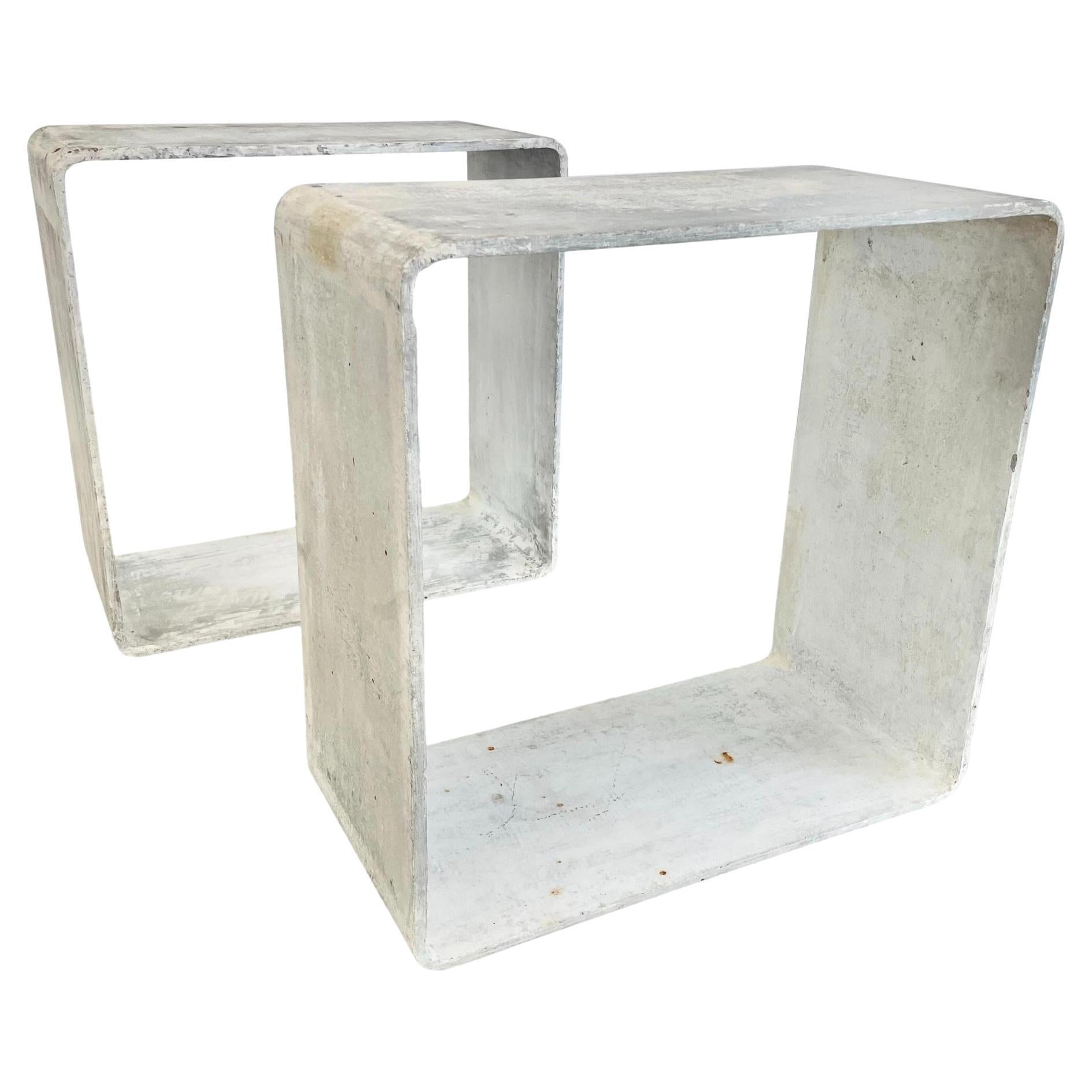 Willy Guhl Concrete Cube Side Table, 1960s Switzerland For Sale