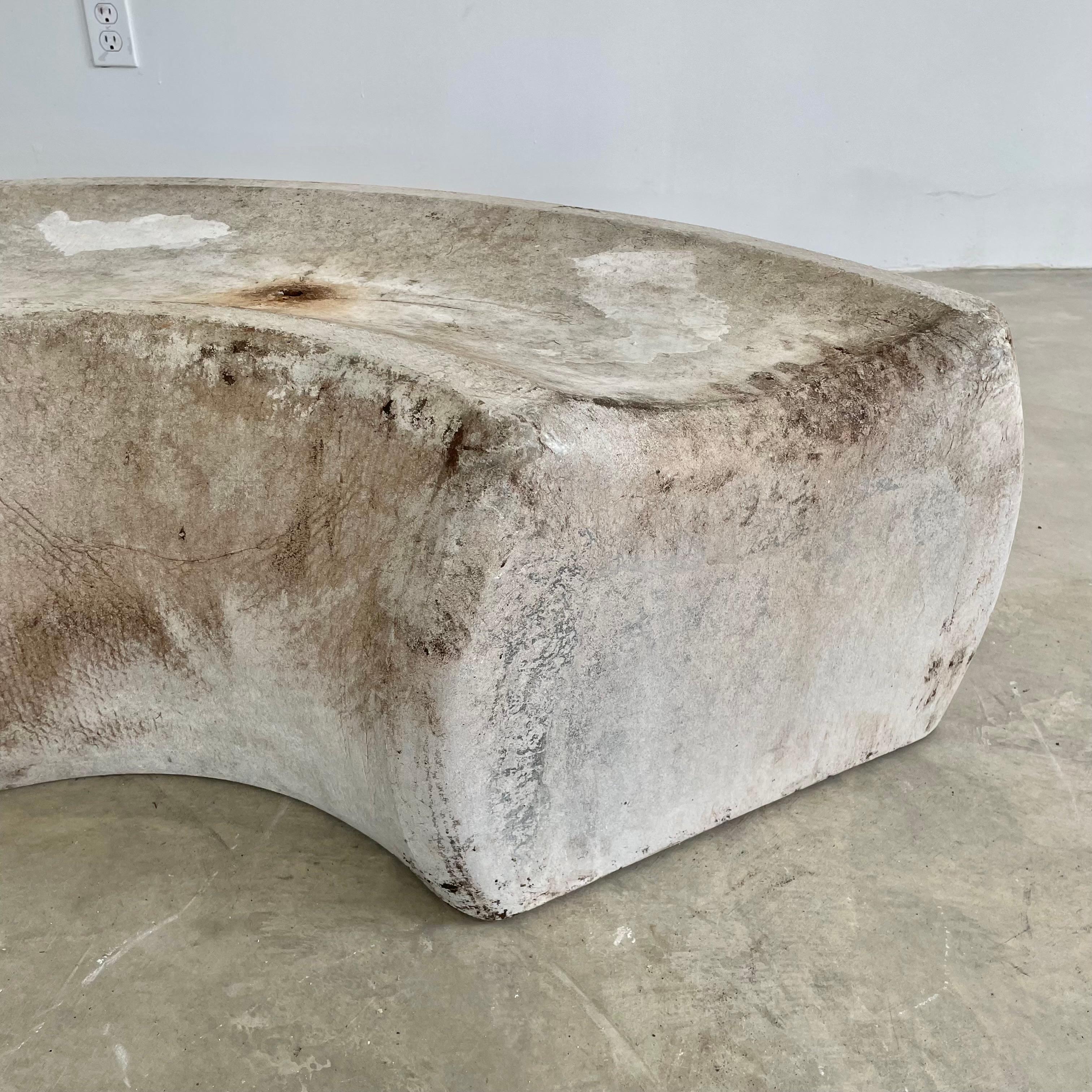 Willy Guhl Concrete Curved Bench, 1960s, Switzerland For Sale 2