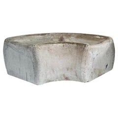 Used Willy Guhl Concrete Curved Bench, 1960s, Switzerland