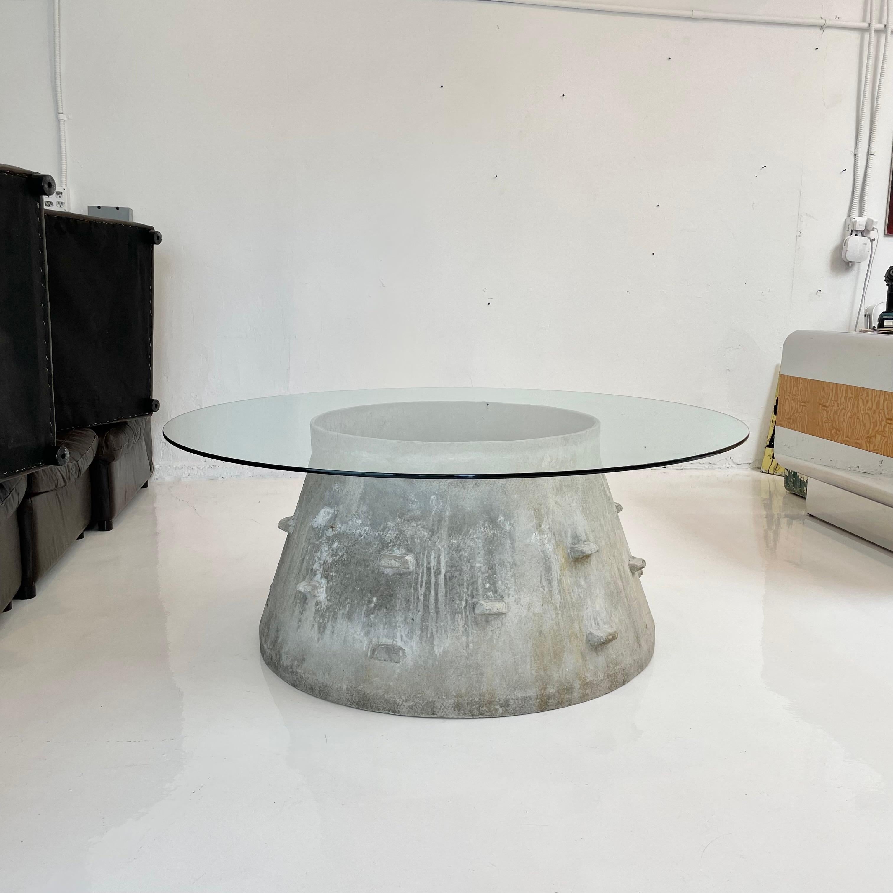Swiss Willy Guhl Concrete Drum Table For Sale