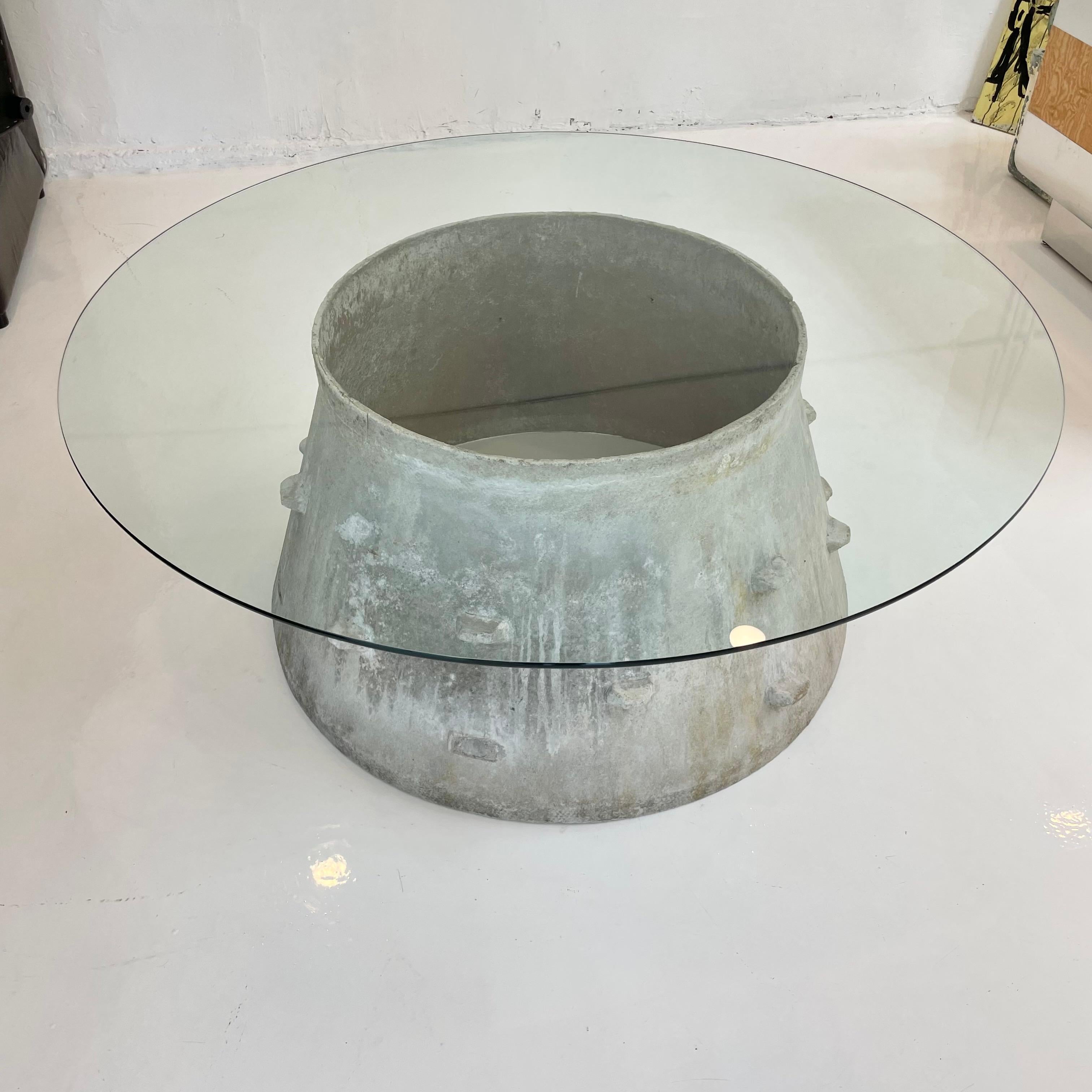 Willy Guhl Concrete Drum Table In Good Condition For Sale In Los Angeles, CA