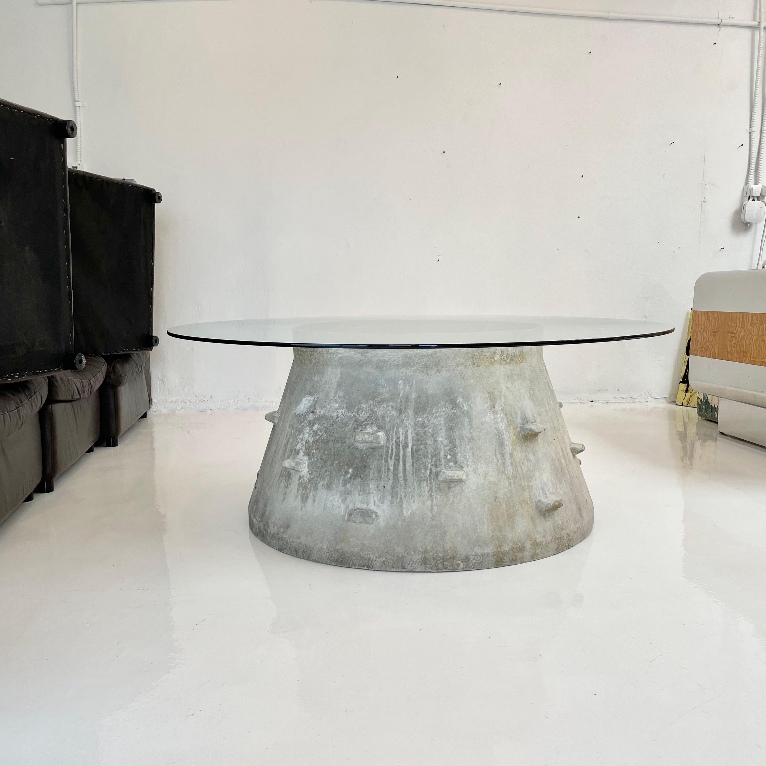 Mid-20th Century Willy Guhl Concrete Drum Table For Sale