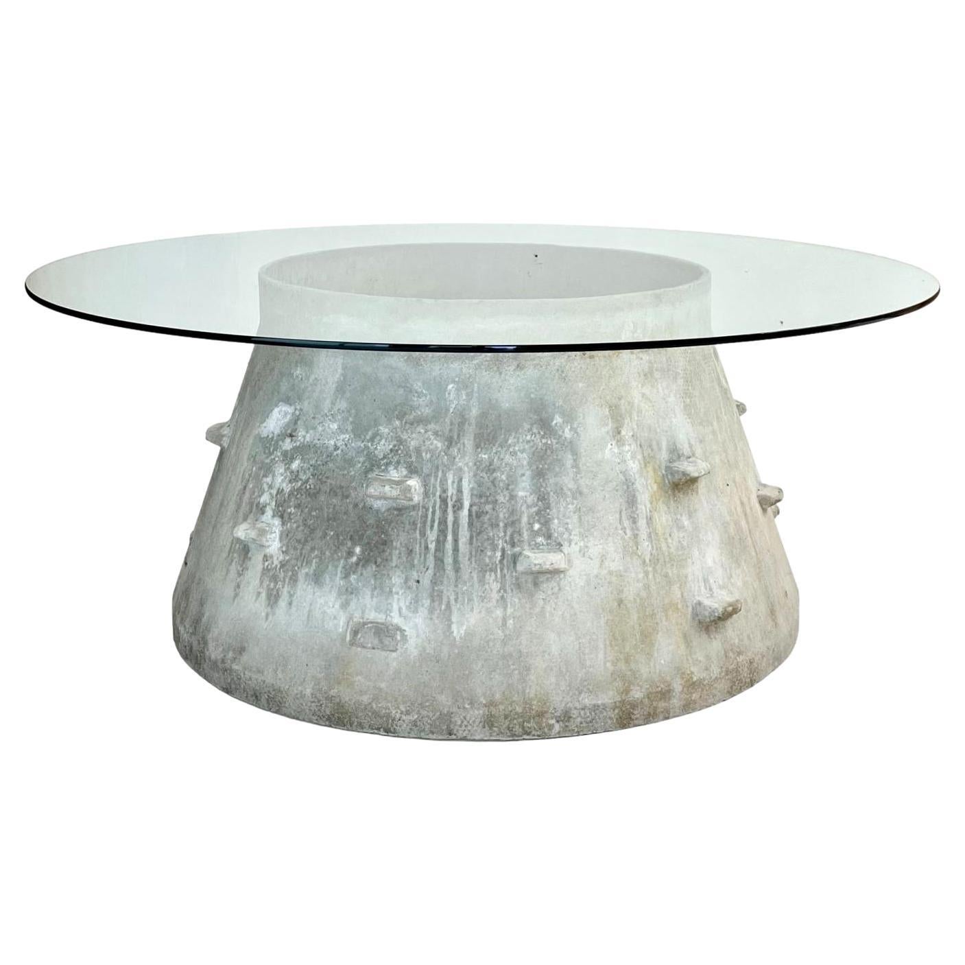 Willy Guhl Concrete Drum Table