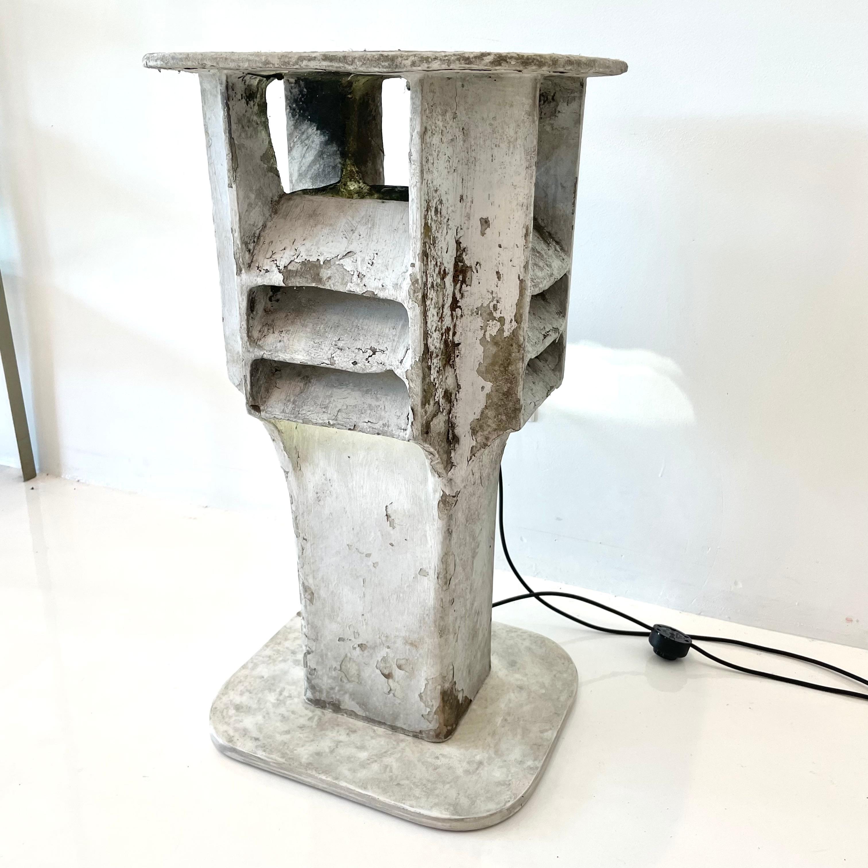Willy Guhl Light Up Concrete Side Table, 1960s Switzerland For Sale 1