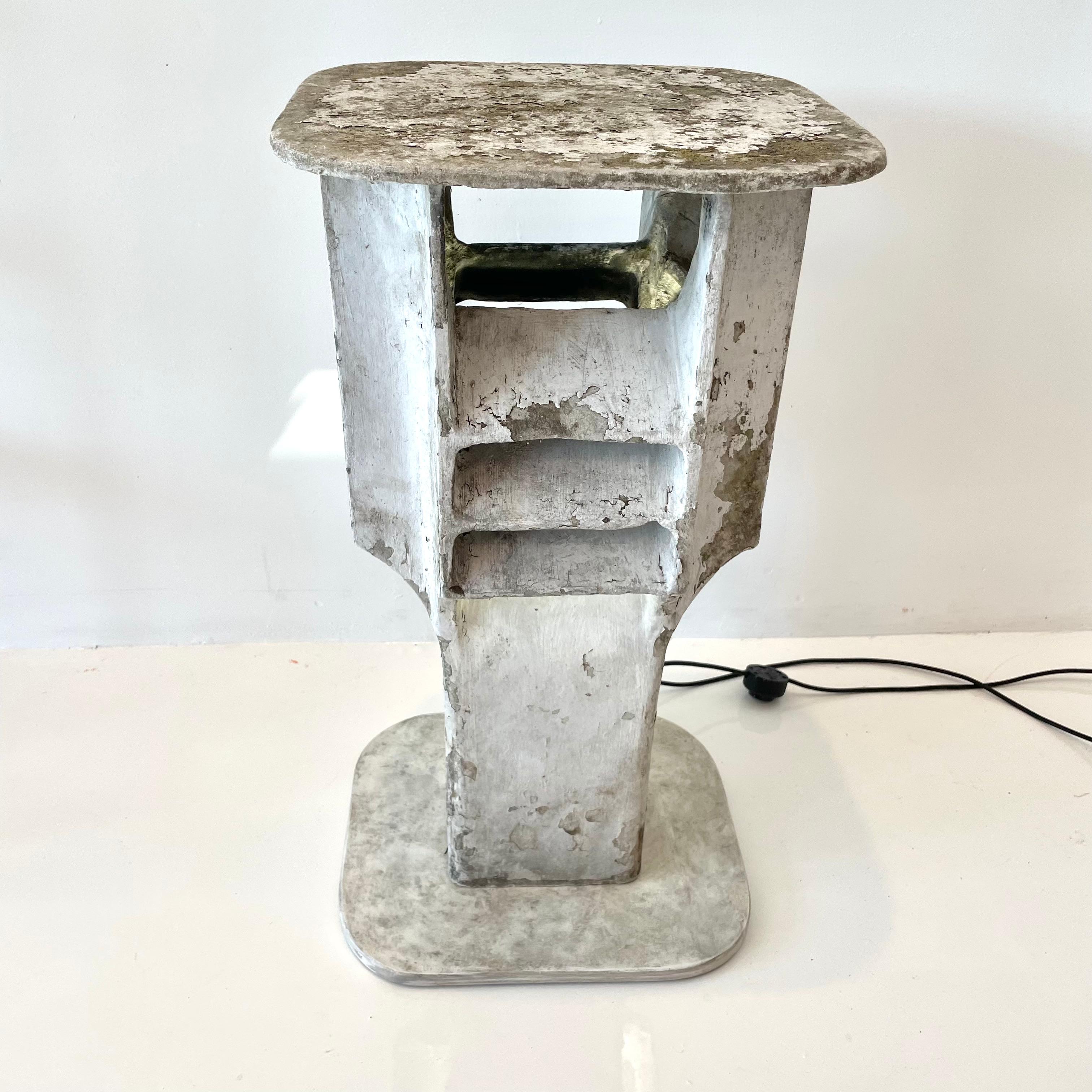 Willy Guhl Light Up Concrete Side Table, 1960s Switzerland For Sale 3