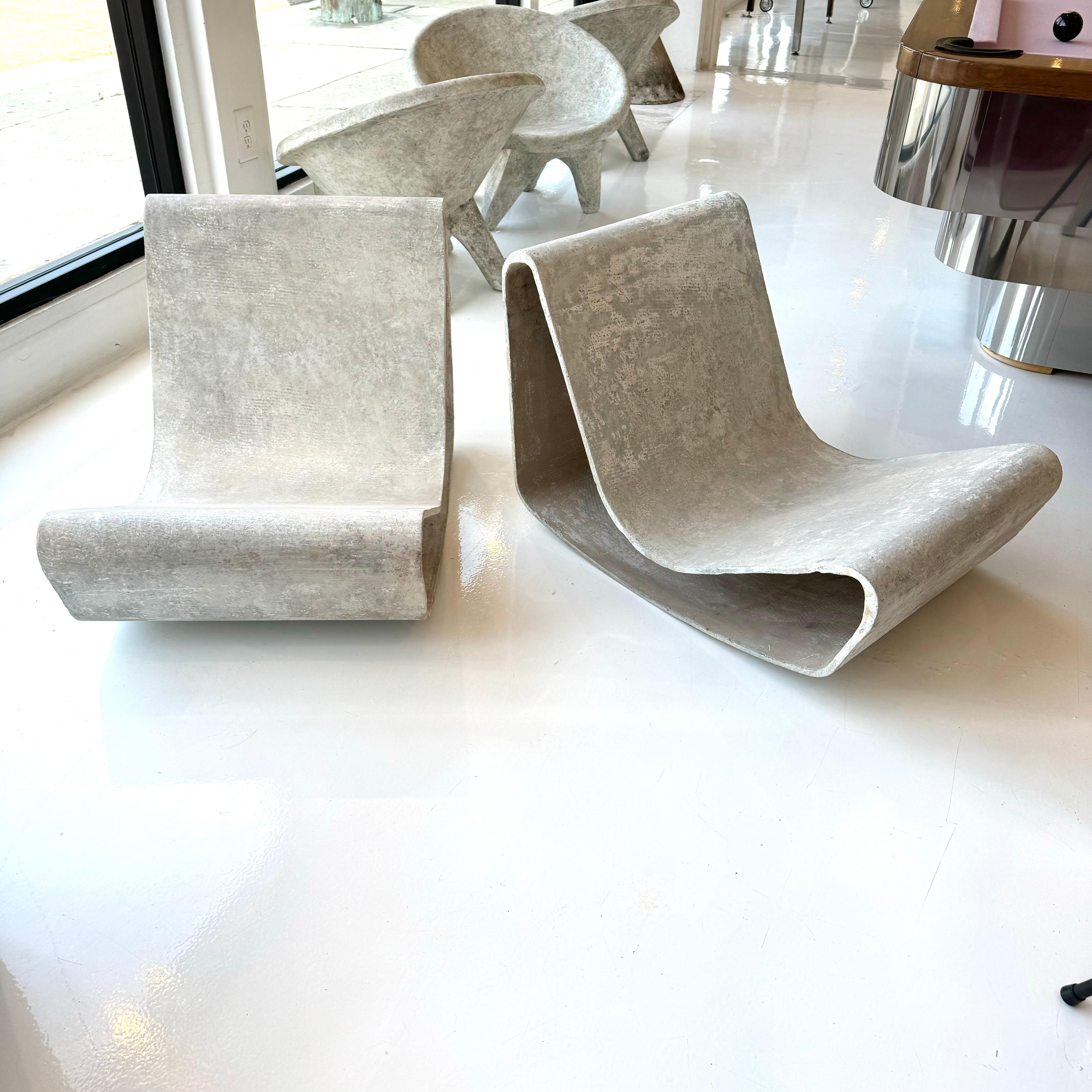 Willy Guhl Concrete Loop Chairs, 1960s Switzerland 3