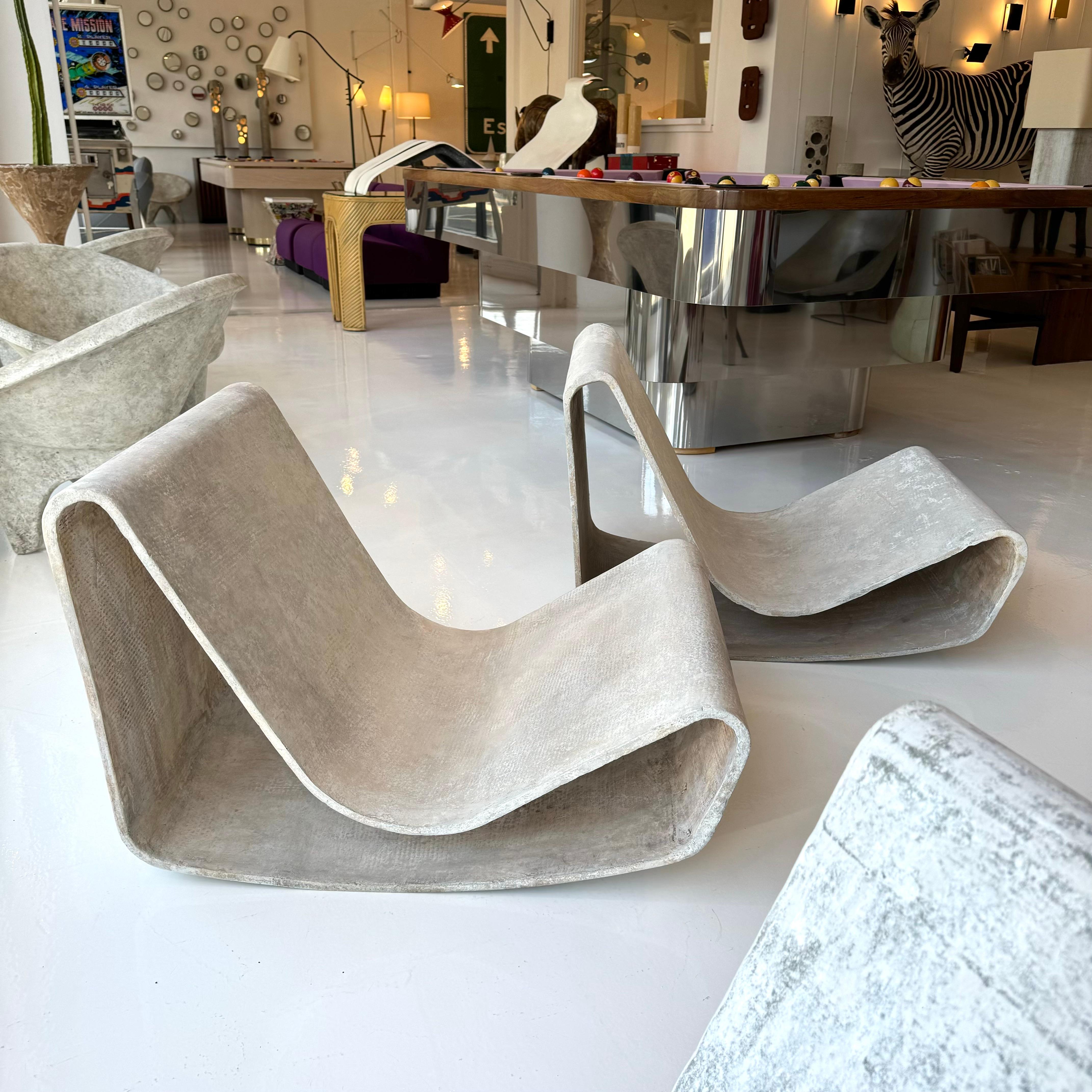 Willy Guhl Concrete Loop Chairs, 1960s Switzerland 5
