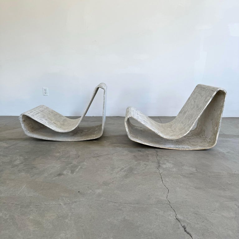 Willy Guhl Concrete Loop Chairs, 1960s Switzerland For Sale at 1stDibs