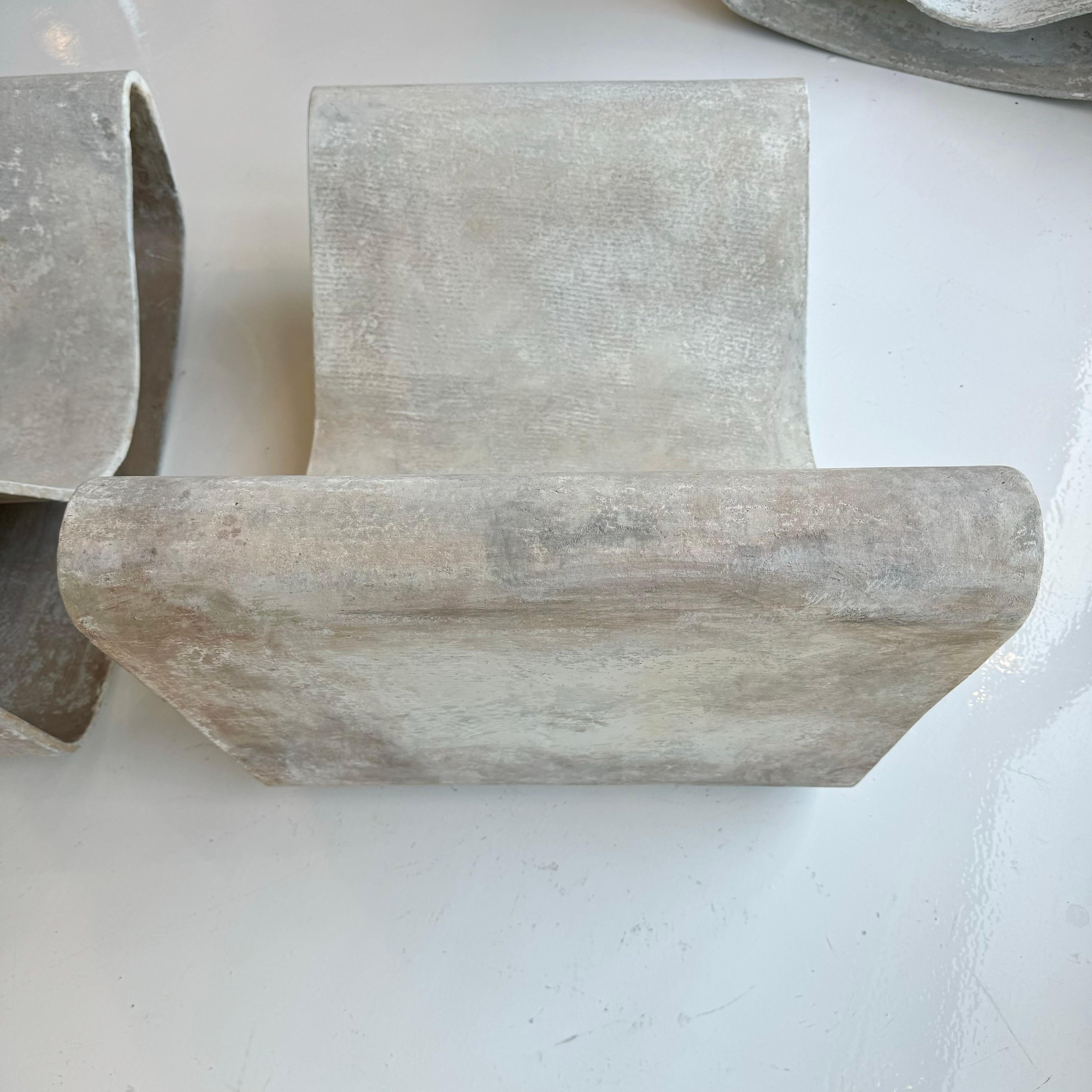 Cement Willy Guhl Concrete Loop Chairs, 1960s Switzerland