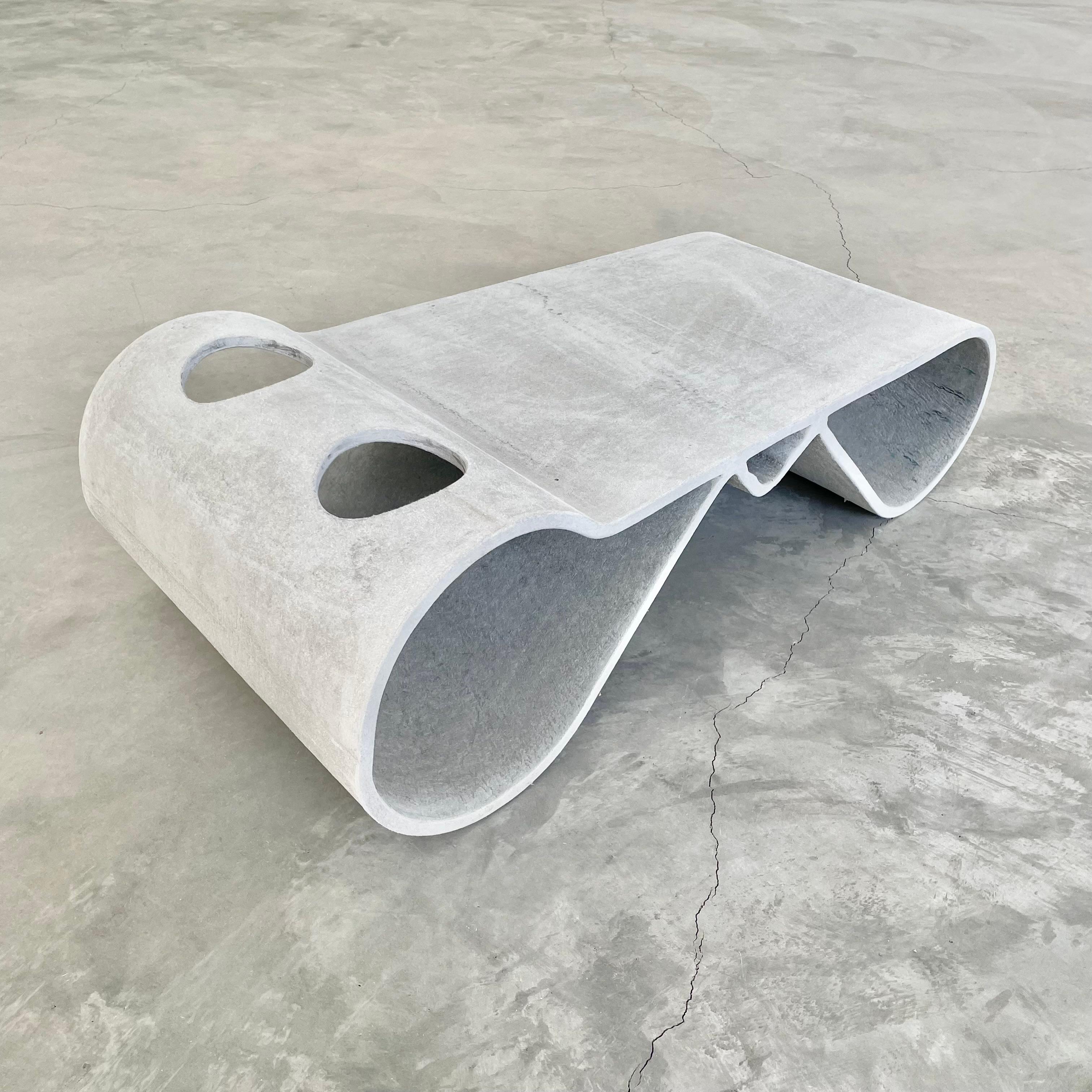 Swiss Willy Guhl Concrete Loop Table