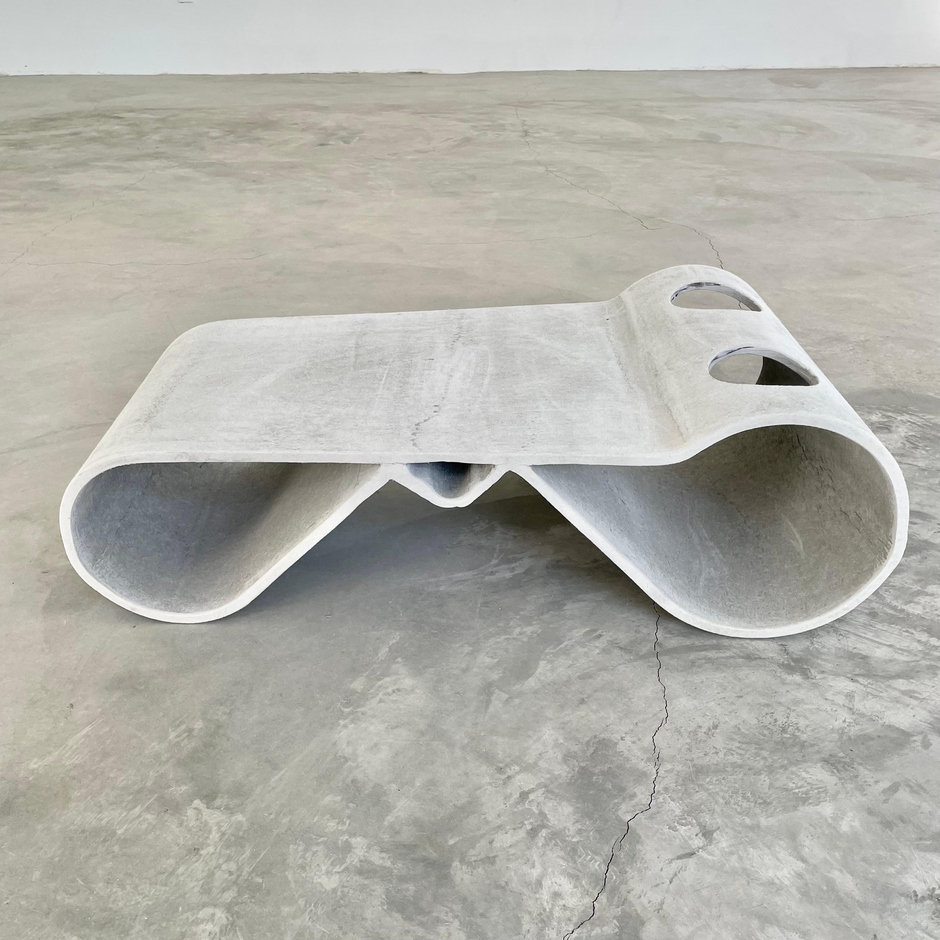Contemporary Willy Guhl Concrete Loop Table